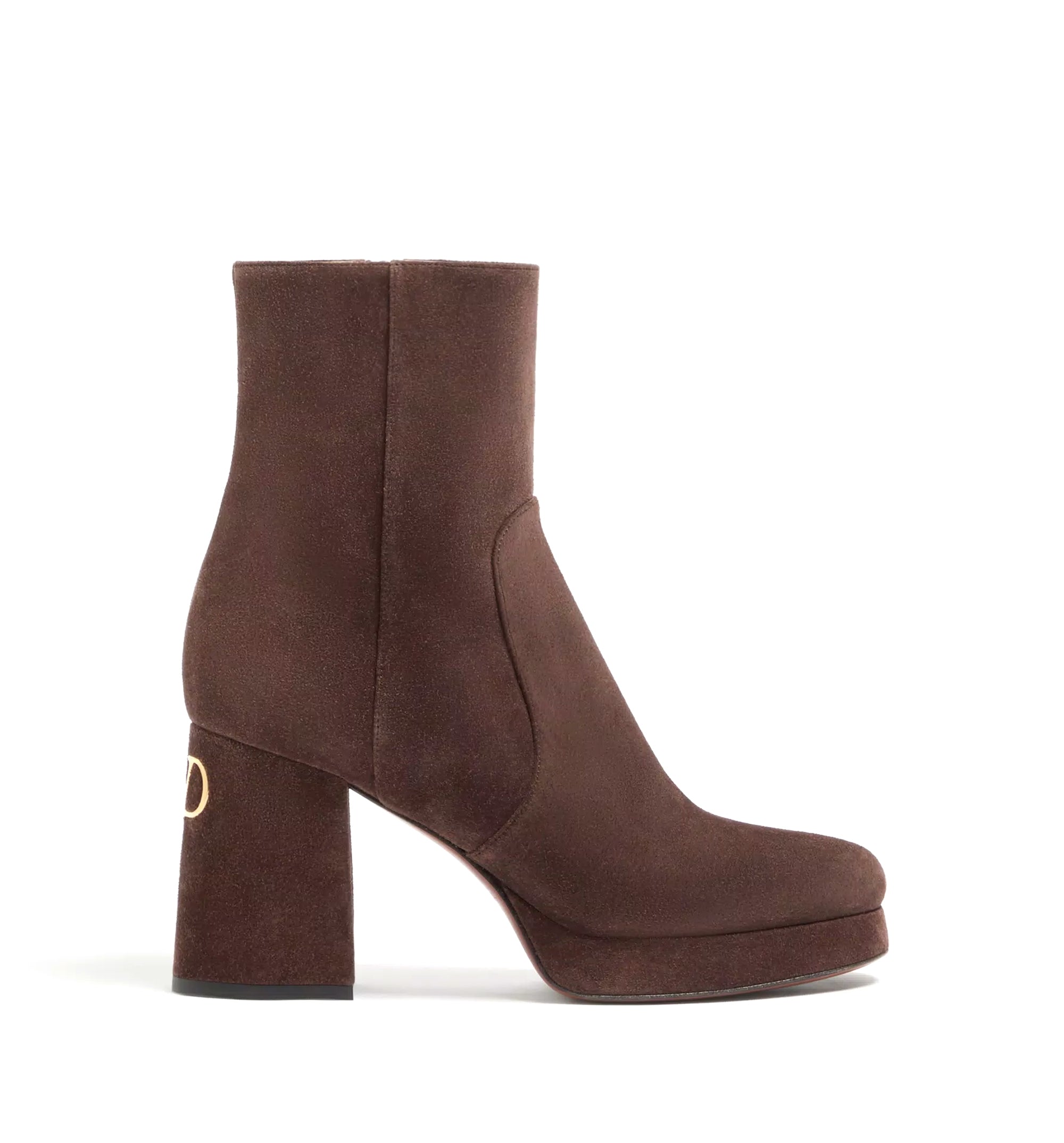 Fawcette Platform Ankle Boot In Split Leather 90Mm