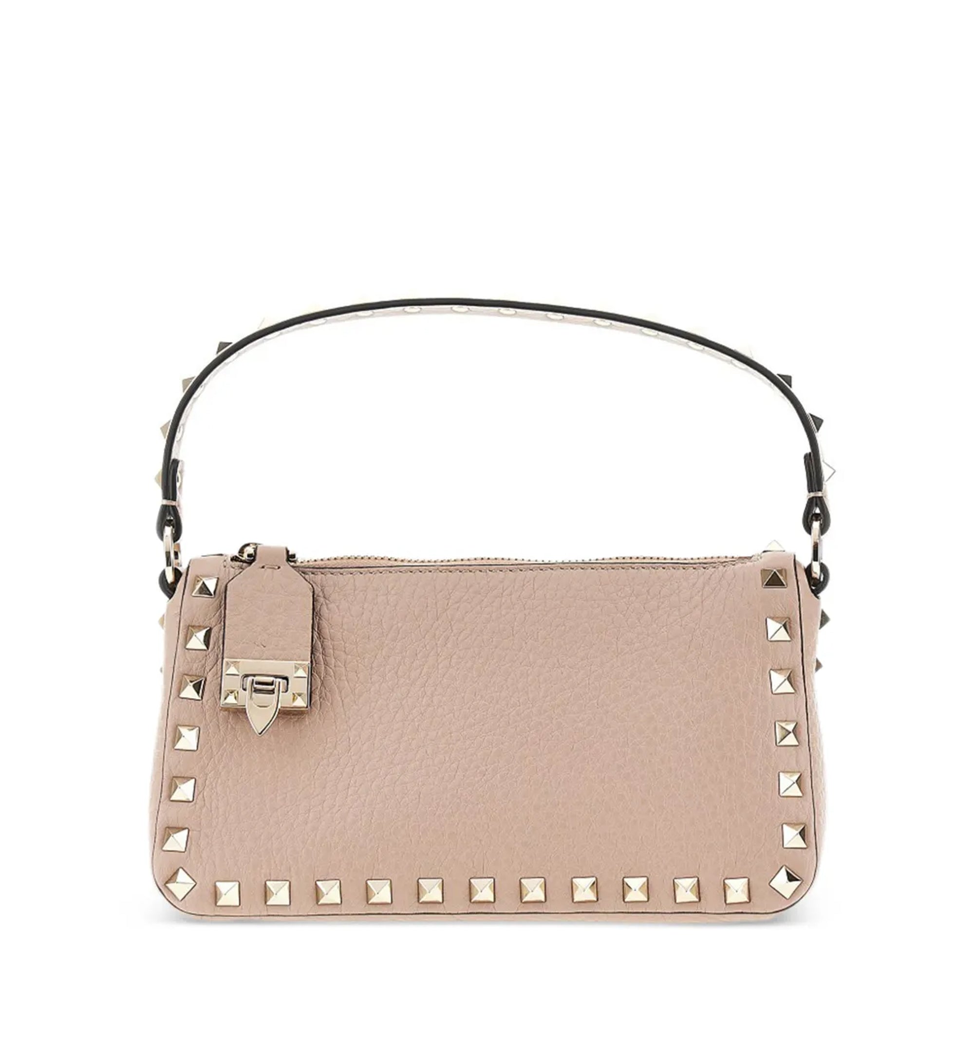 Small Rockstud Grainy Calfskin Crossbody Bag