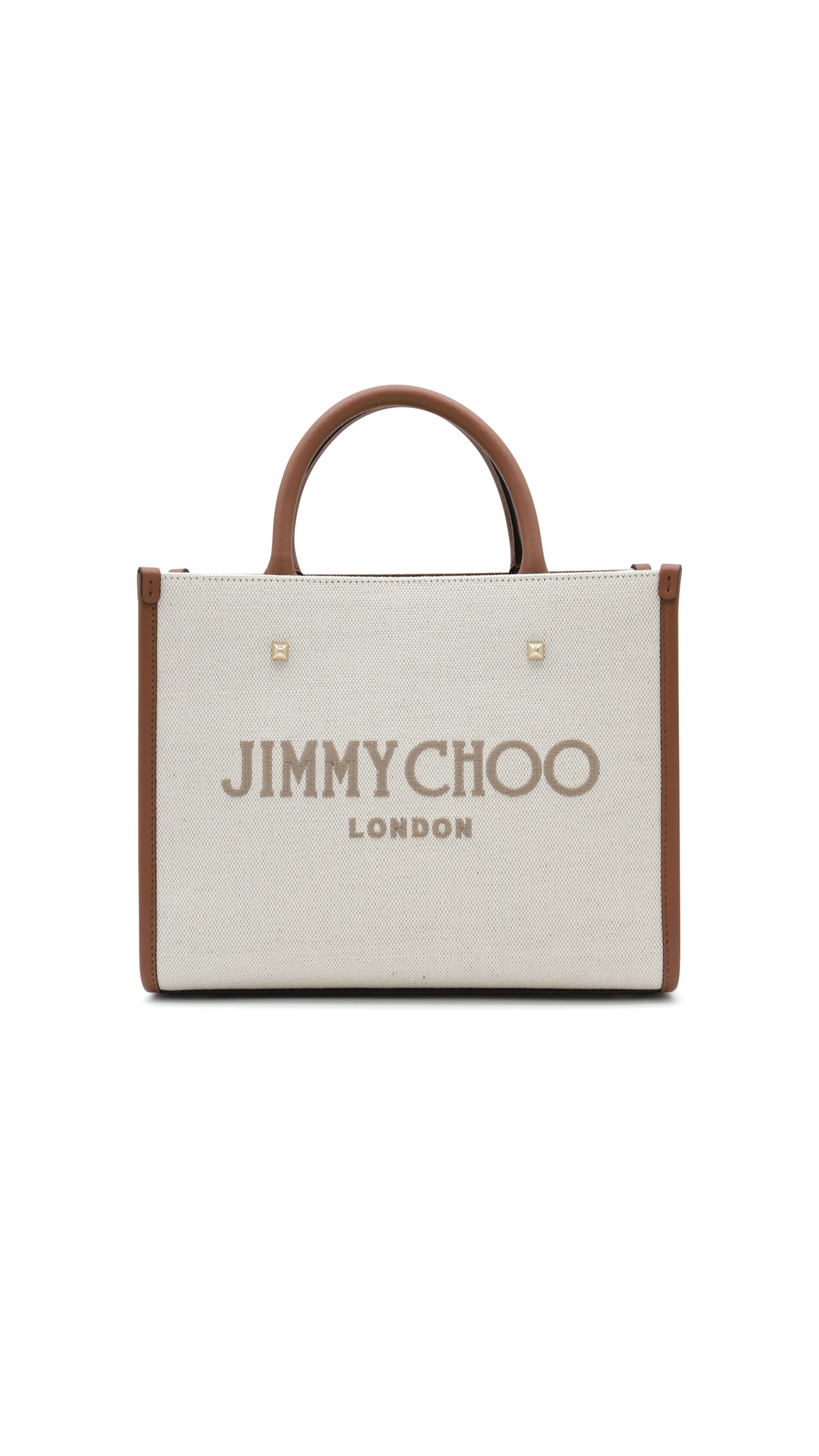 Canvas And Leather Avenue Small Tote Bag - Neutral