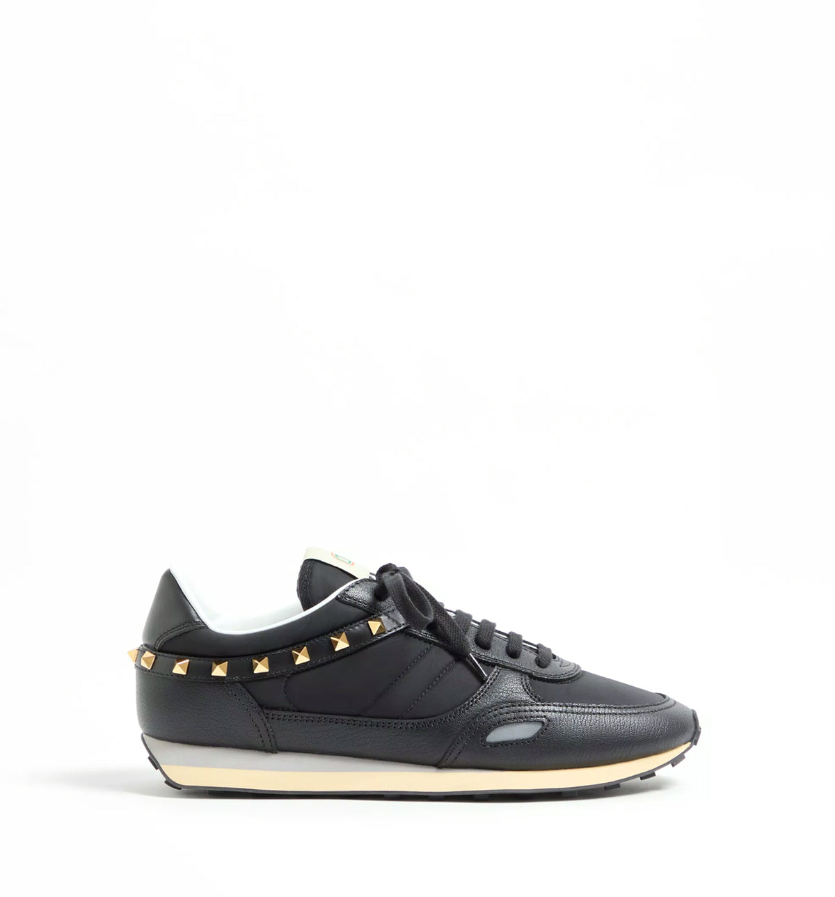 Stud Up Sneaker In Leather And Nylon
