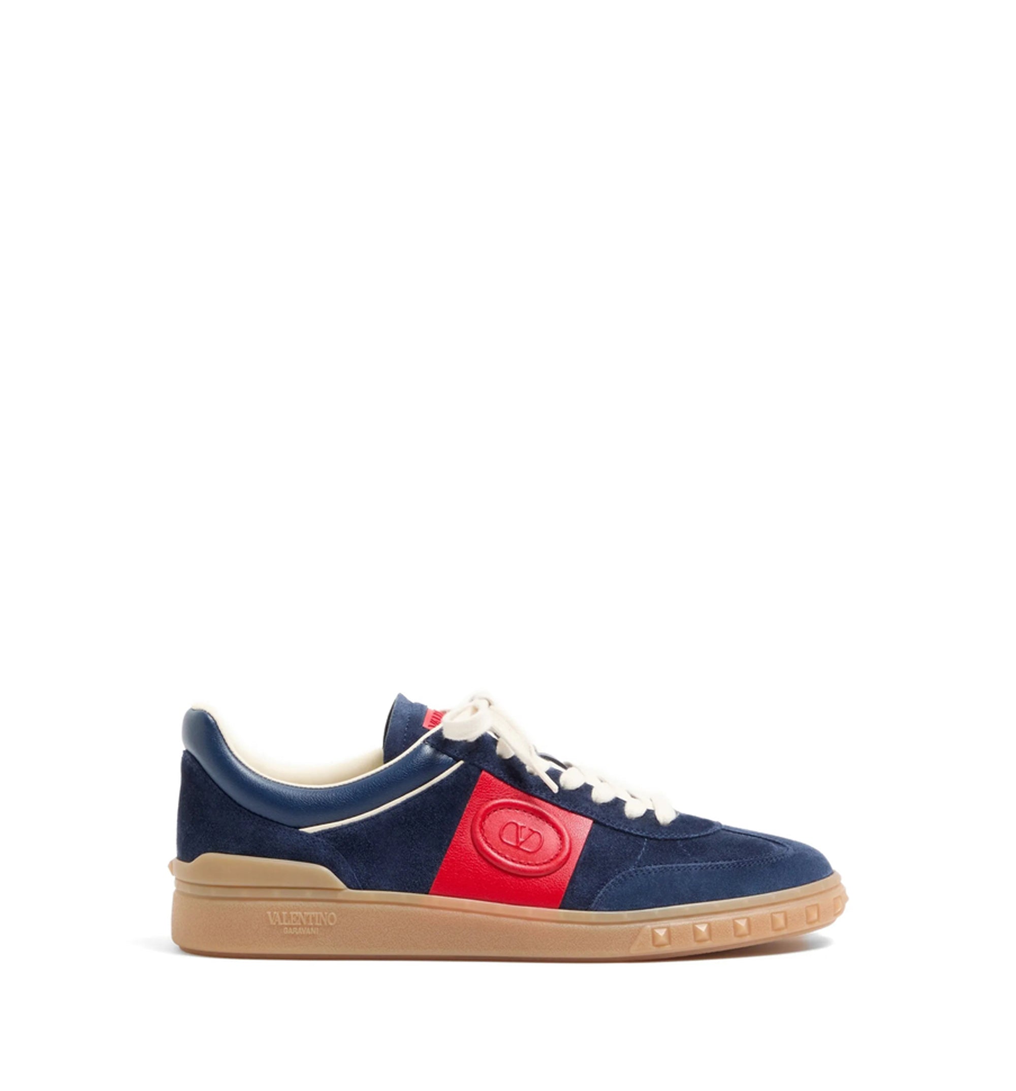Upvillage Low Top Trainer In Split Leather And Calfskin Nappa Leather