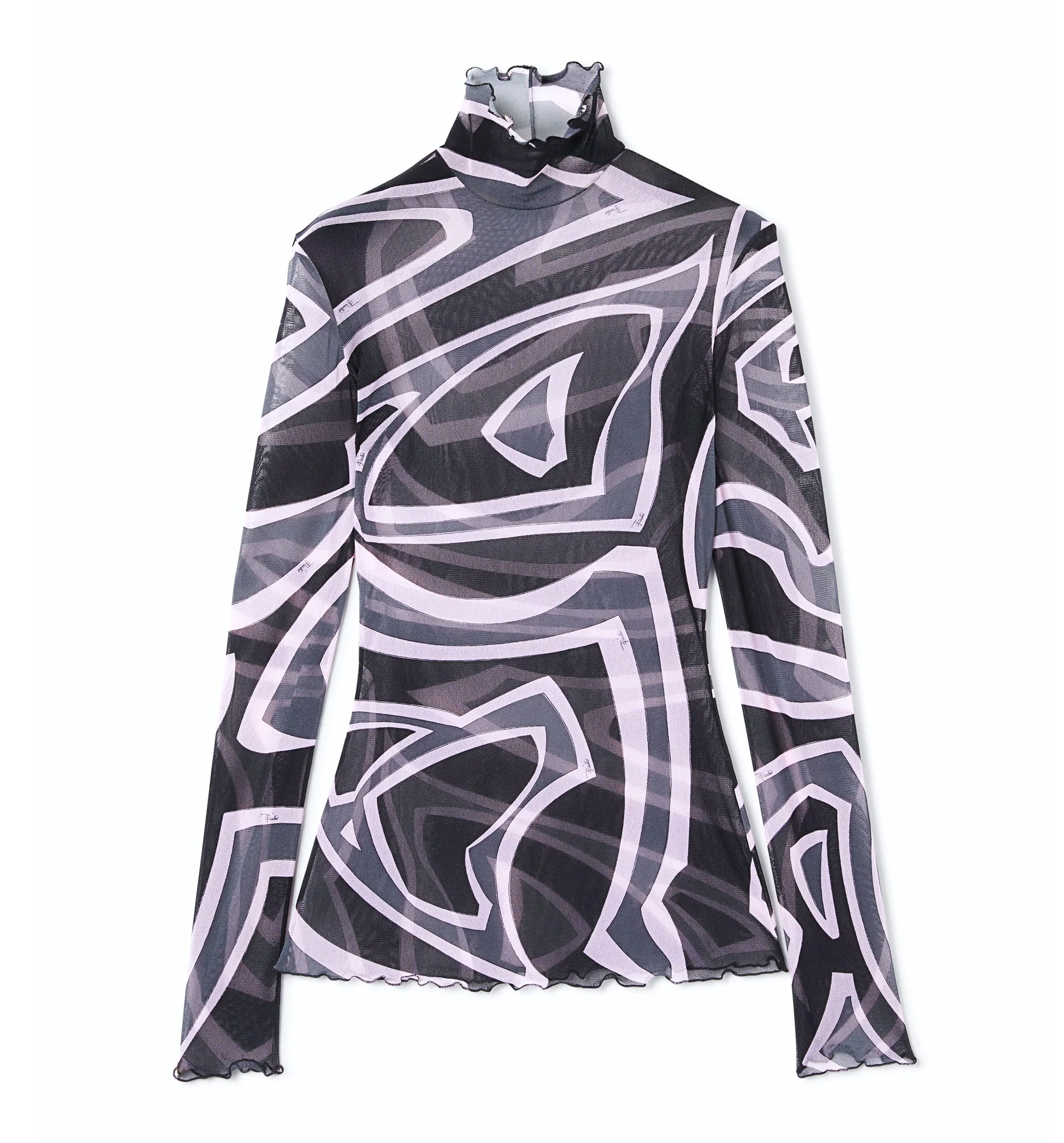 Labirinto Print Tulle Top