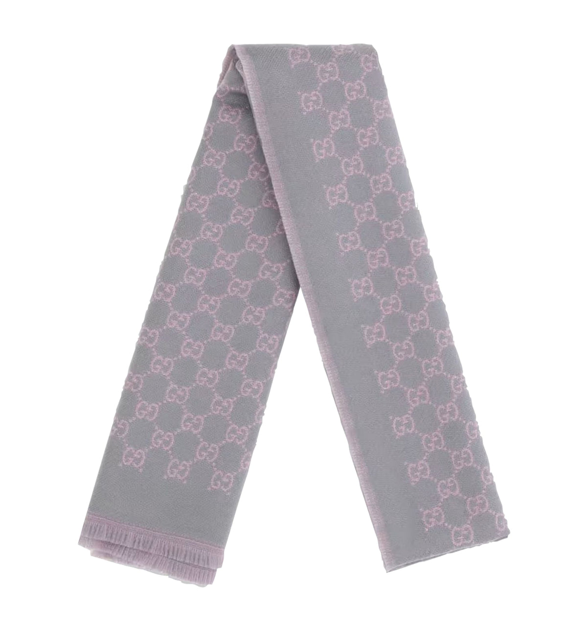 GG wool viscose lamé jacquard scarf