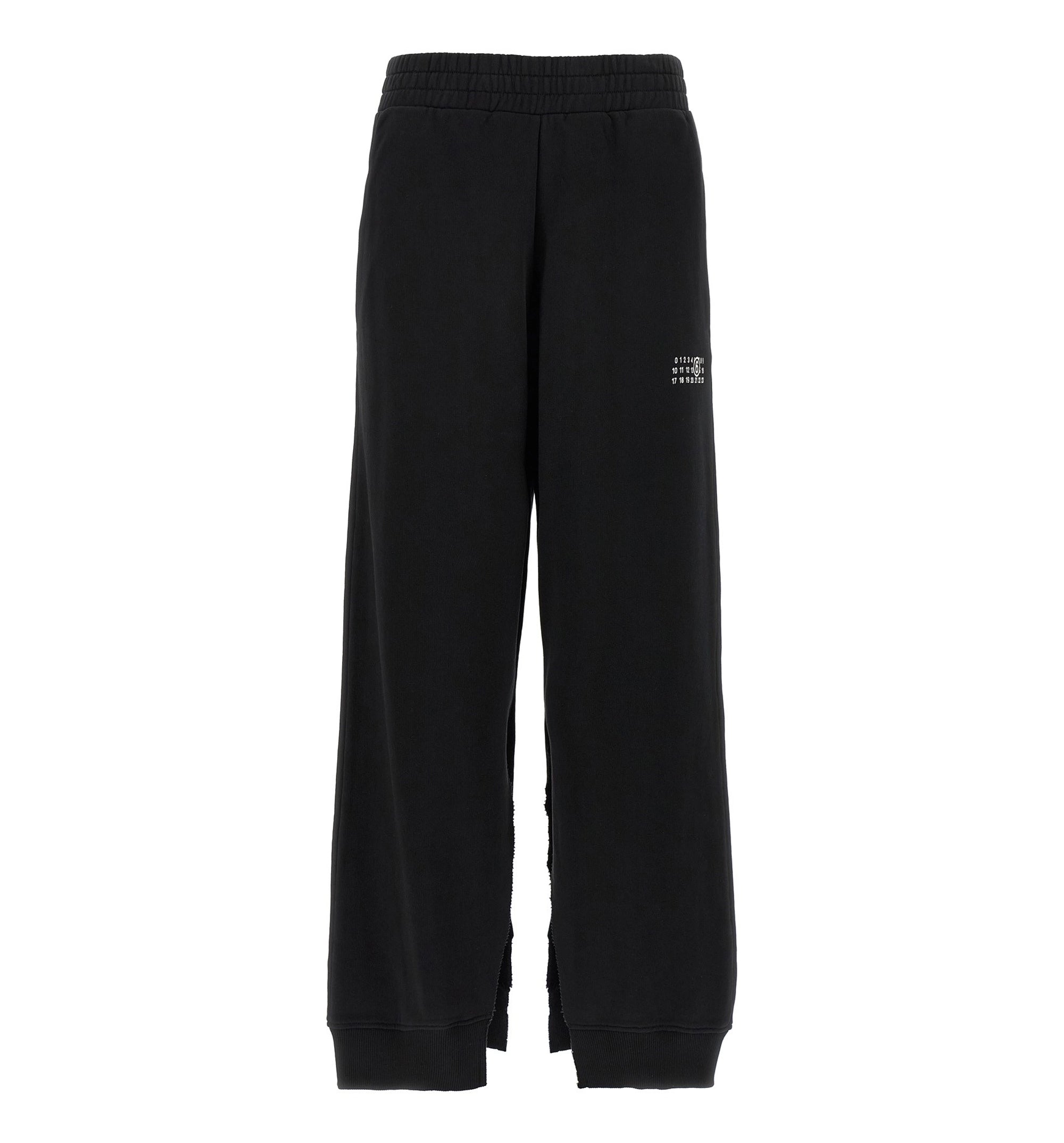 Cotton Track Pants with Side Slit