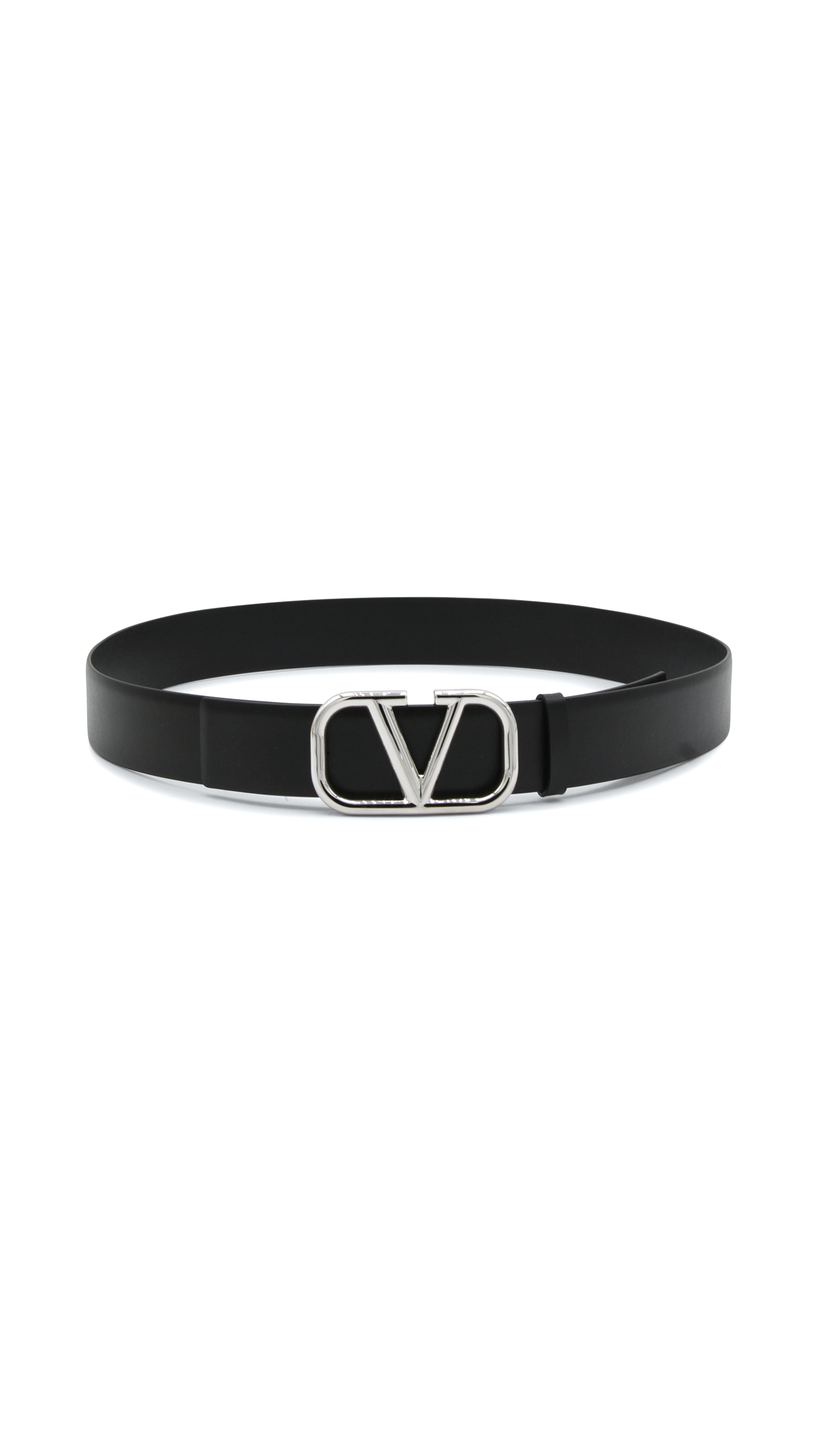 Vlogo Signature 40mm Leather Belt - Black