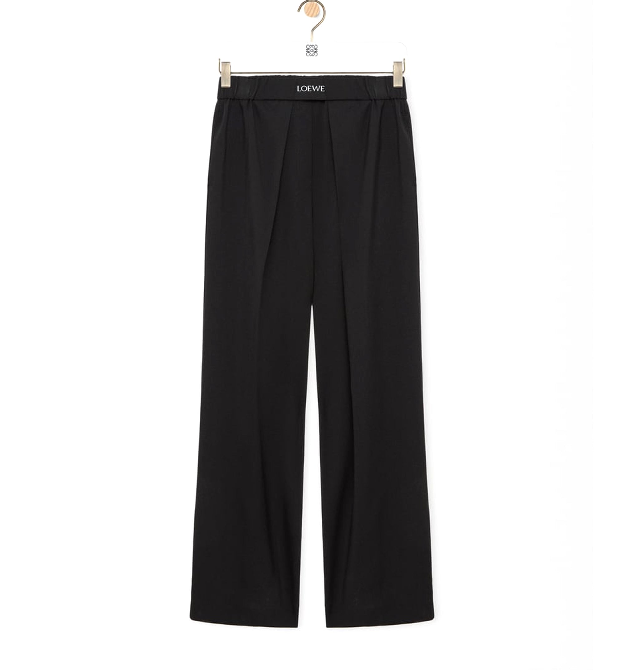 Wool trousers with Logo detail