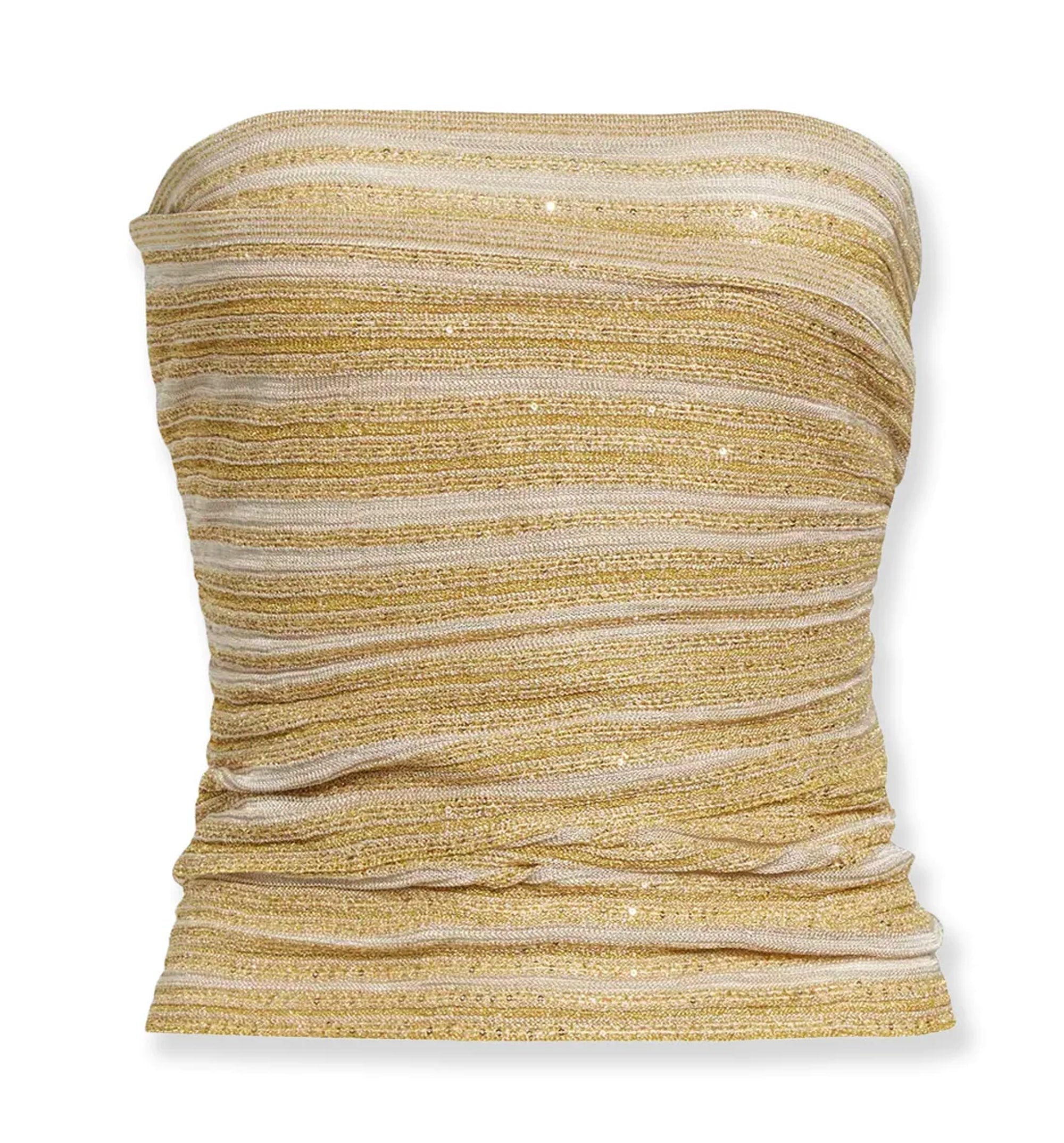 Viscose Blend Striped Sequin Top