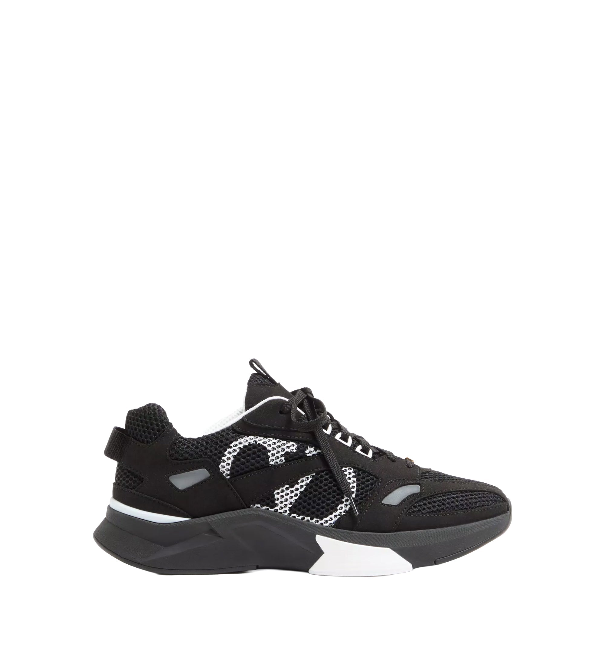 Demivee Trainer In Mesh Fabric With Suede Inserts