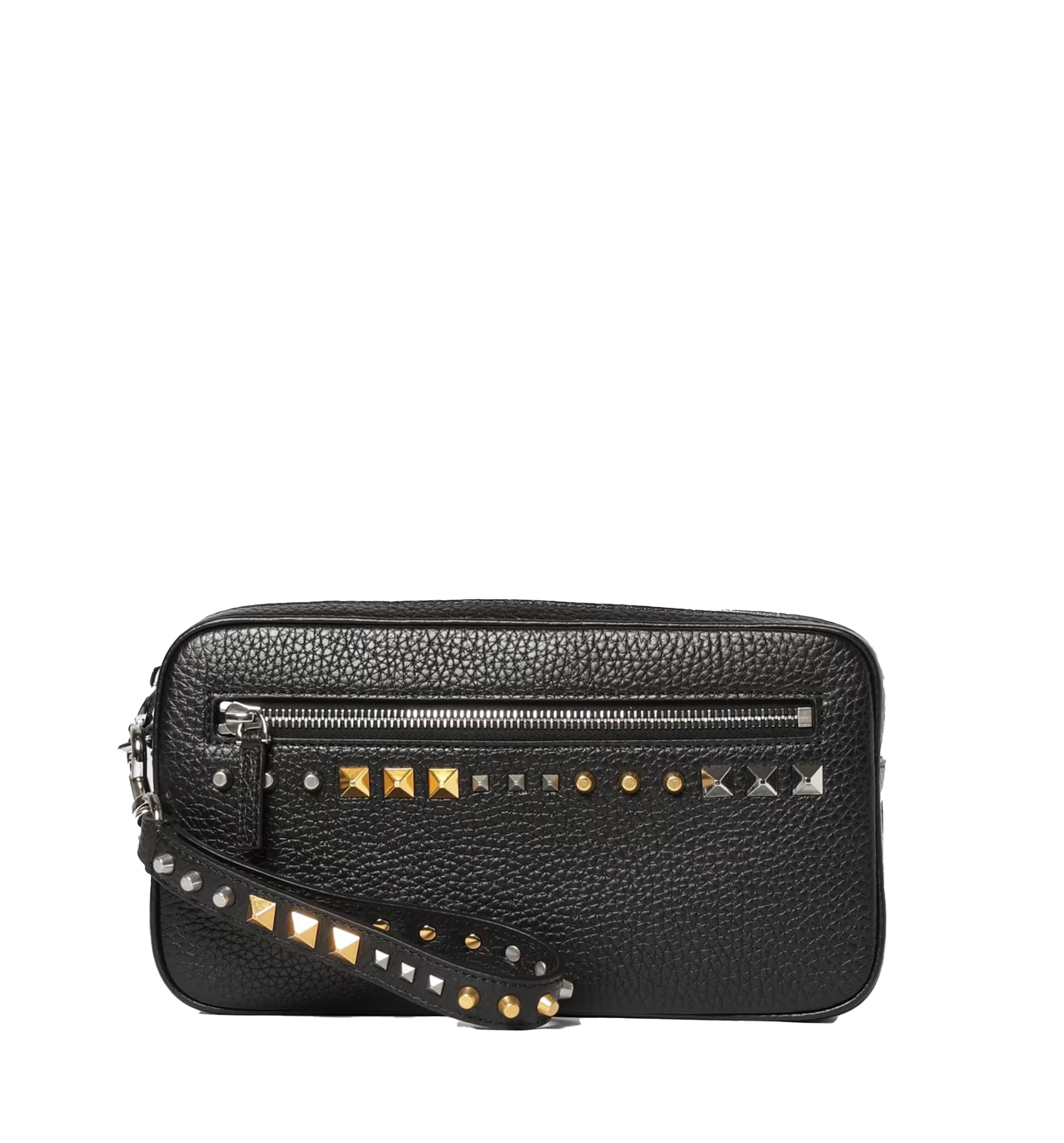 Rockstud Pouch In Grainy Calfskin