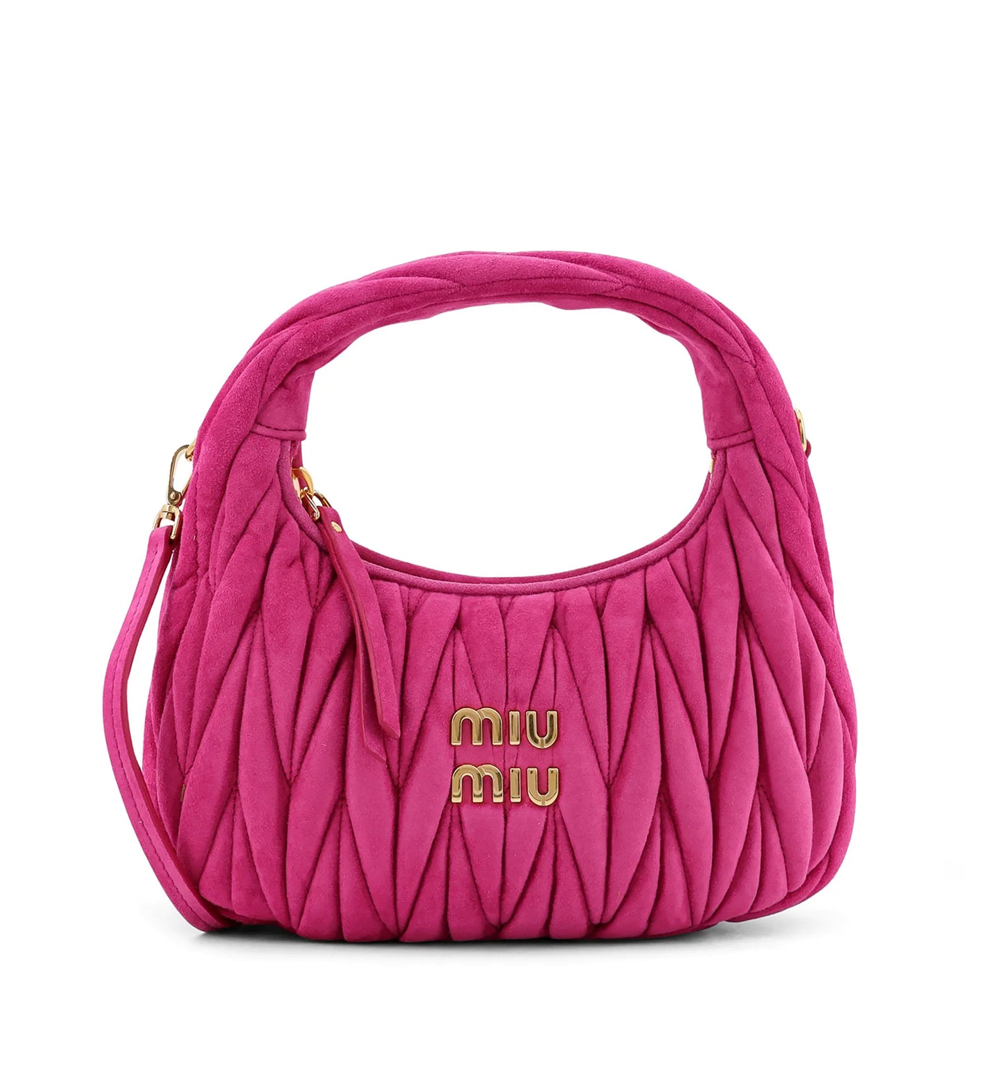 Wander Matelassé Suede Shoulder Bag