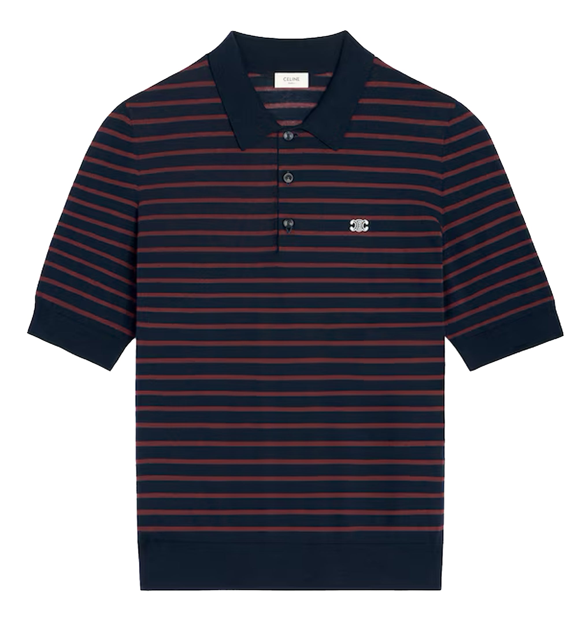 Short-sleeved Polo Sweater In Fine Cotton