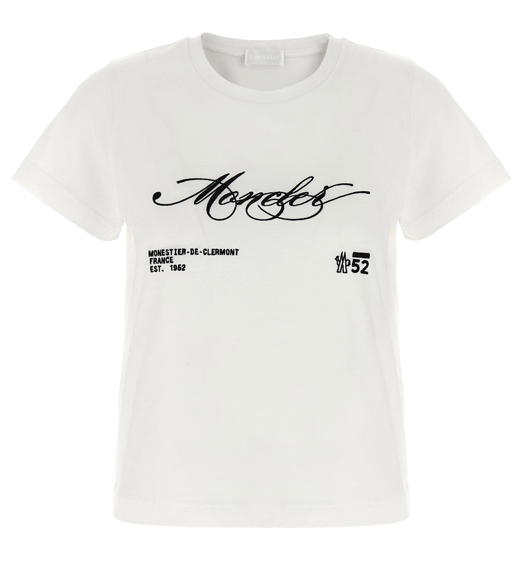 Embroidered Cursive Logo Cotton T-Shirt