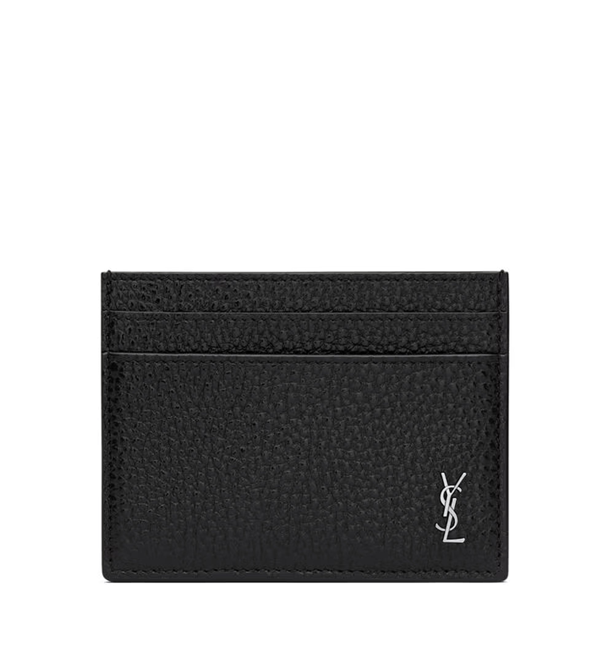 Tiny Cassandre Card Case In Grained Leather