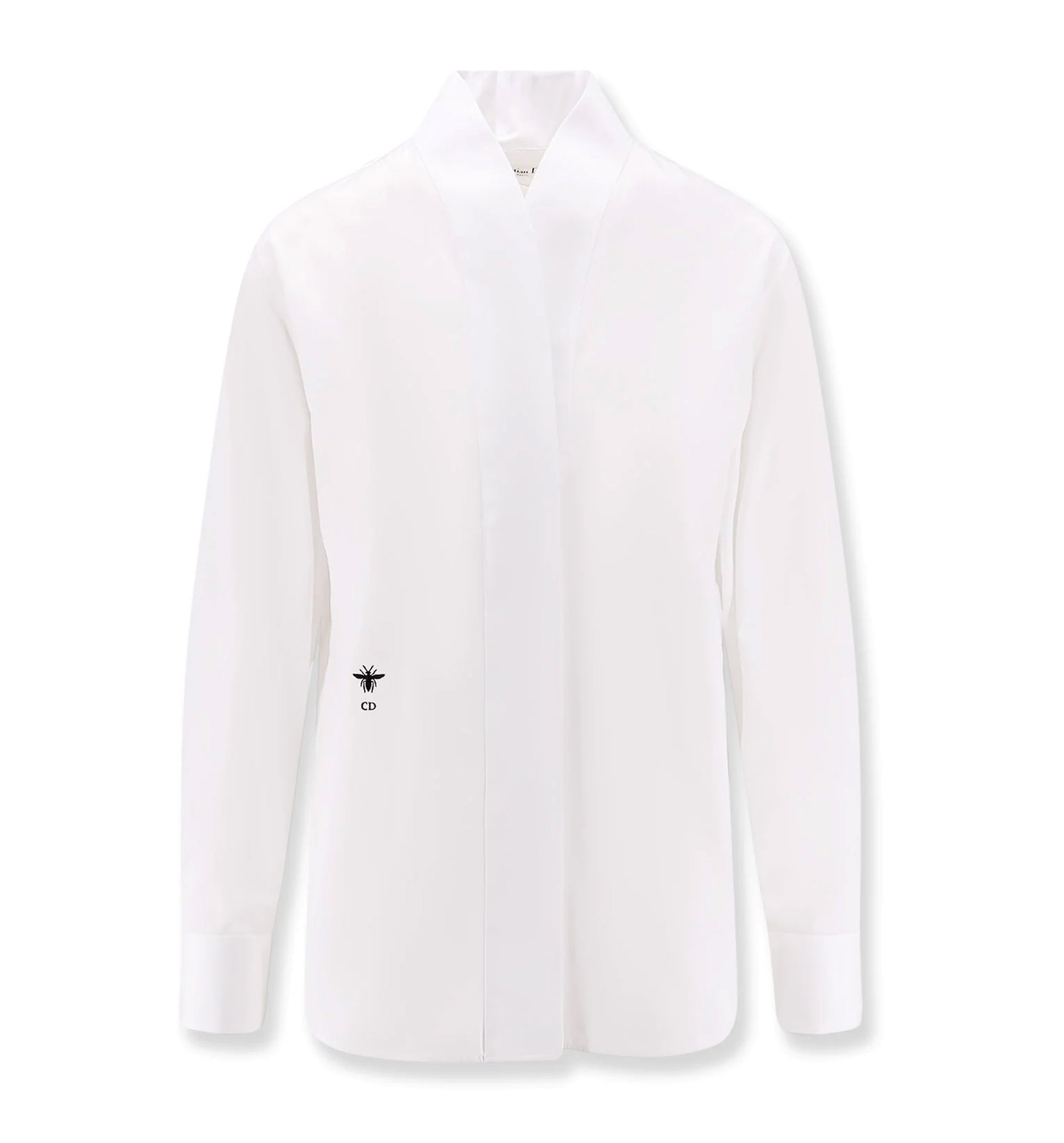Cotton Shirt With CD & Bee Embroidery