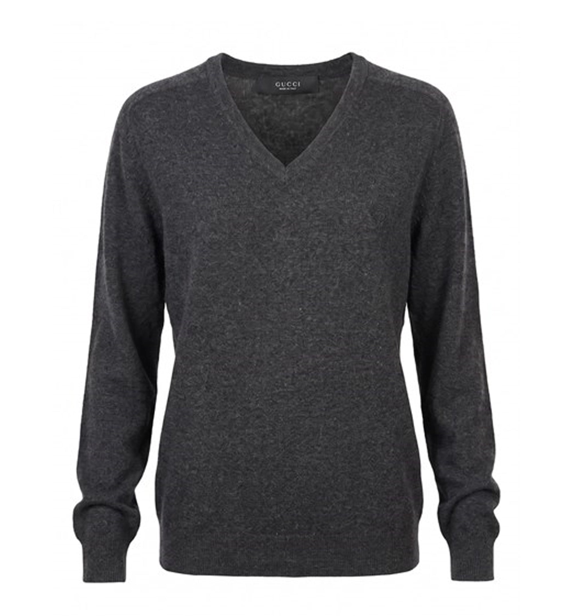Knit cashmere sweater with embroidery