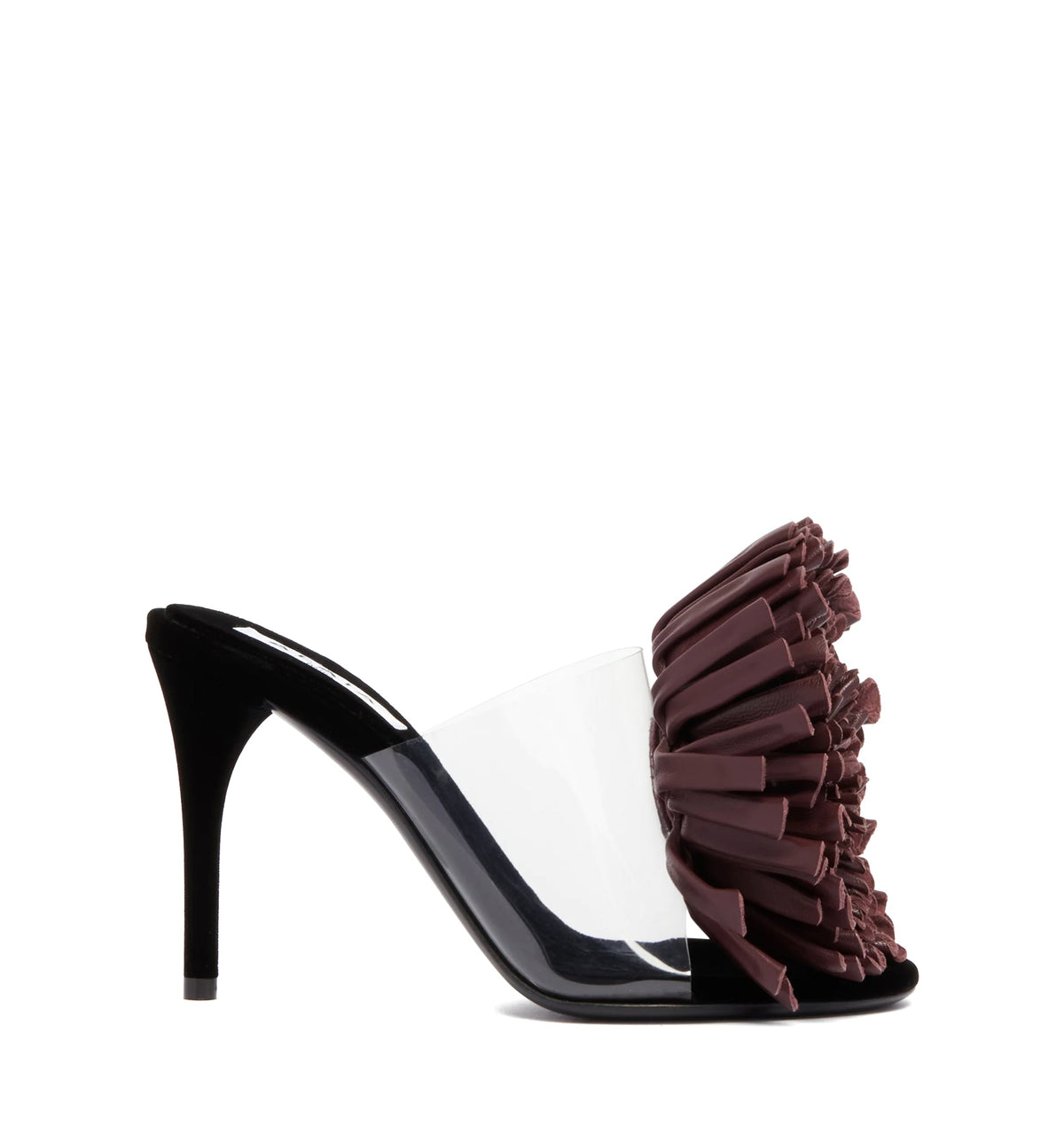 Asymmetric Heel Sandals in Lambskin