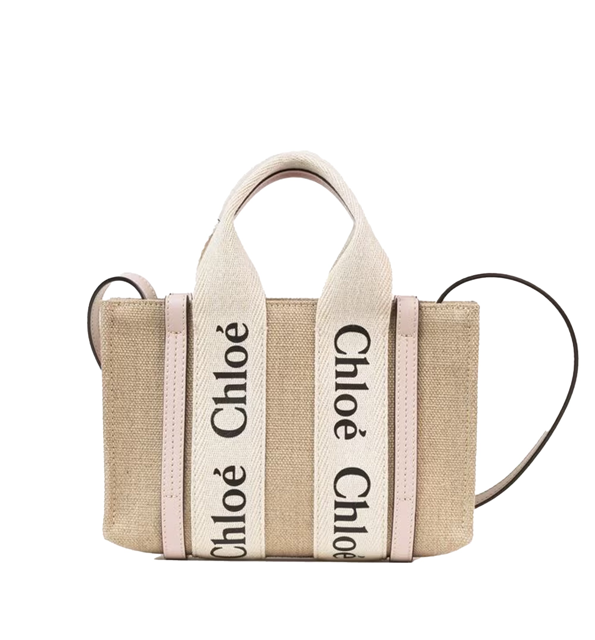 Mini Woody Tote Bag In Linen