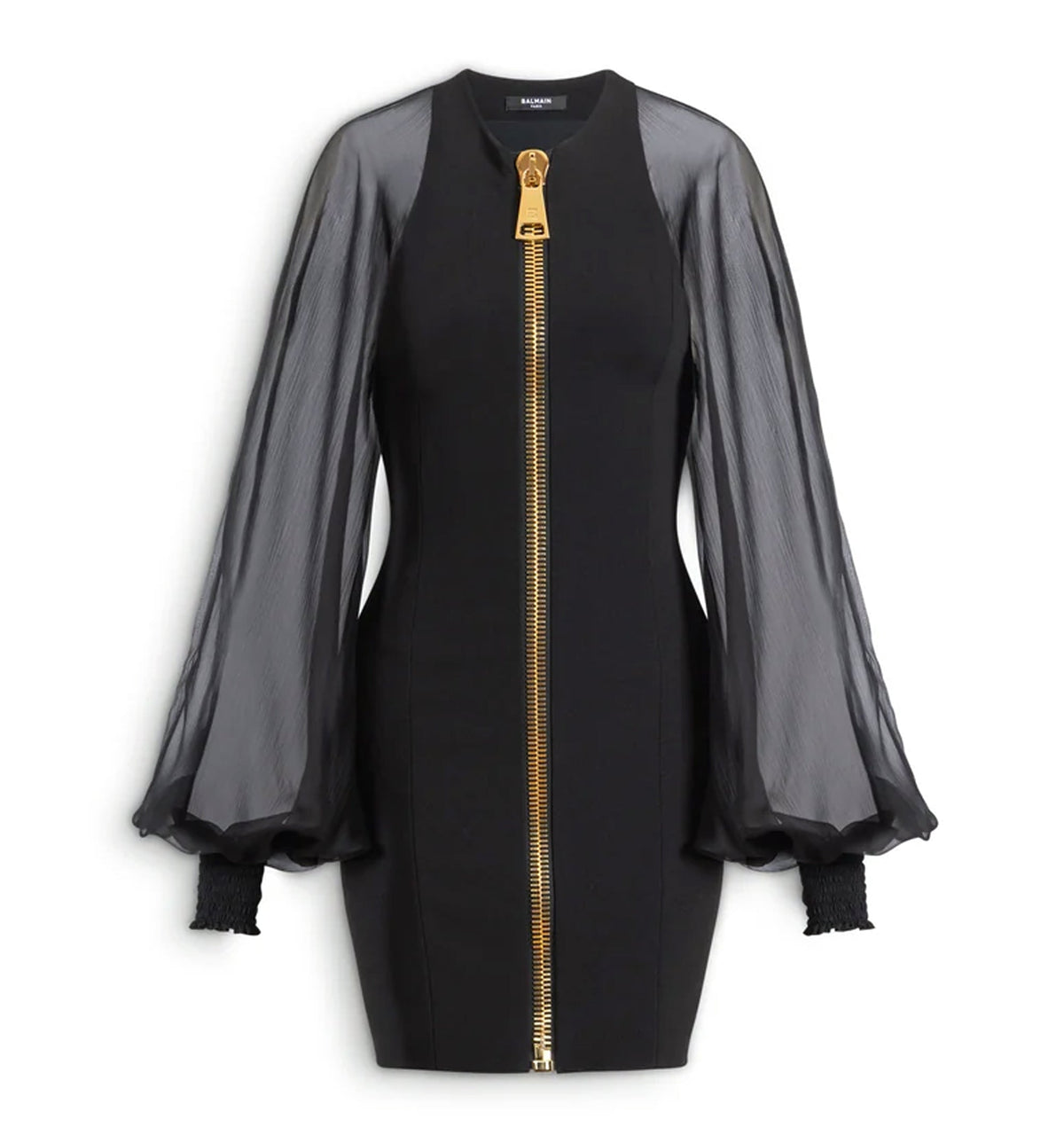 Short jersey and muslin dress