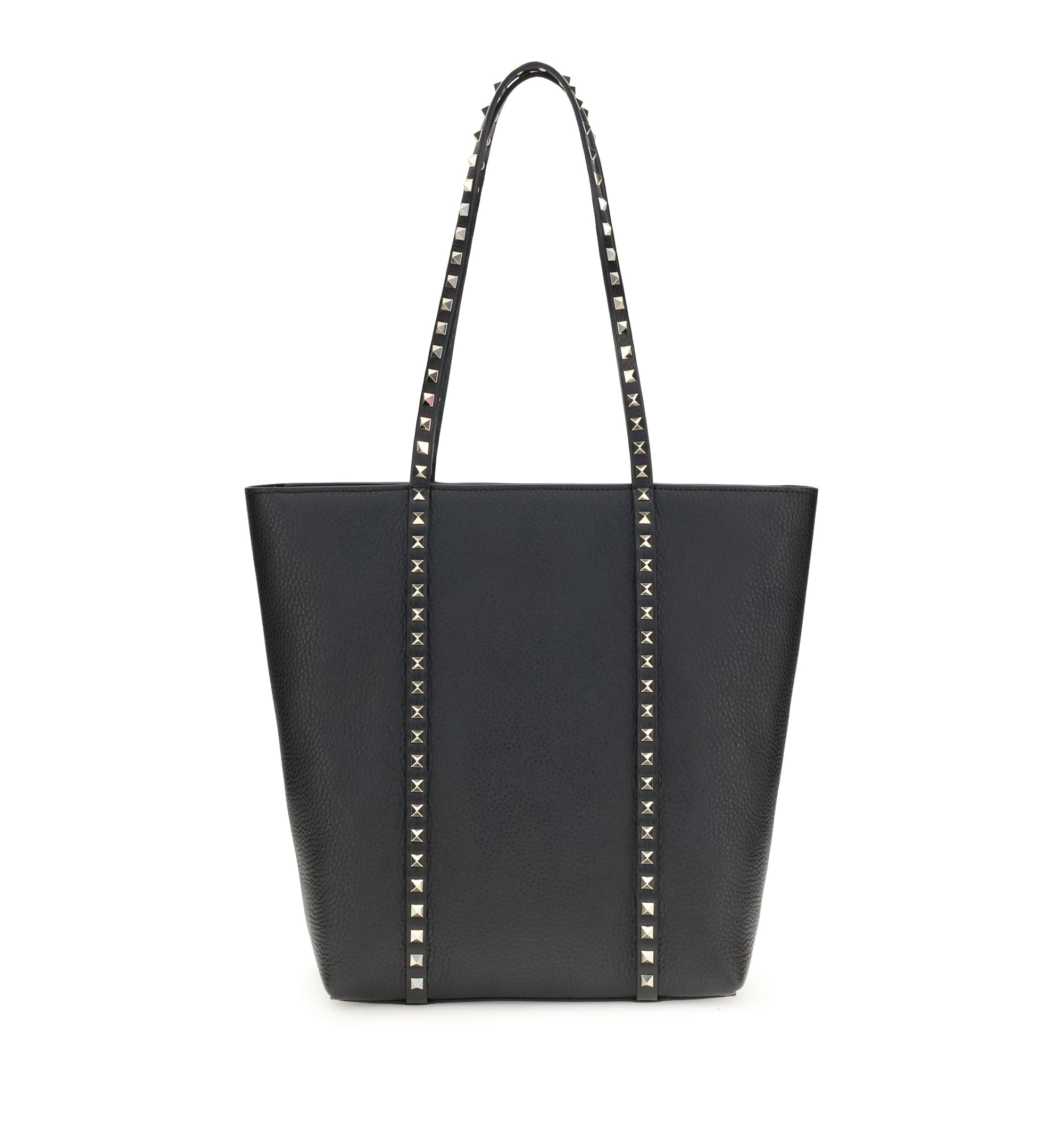 Rockstud Shopping Bag In Grainy Calfskin
