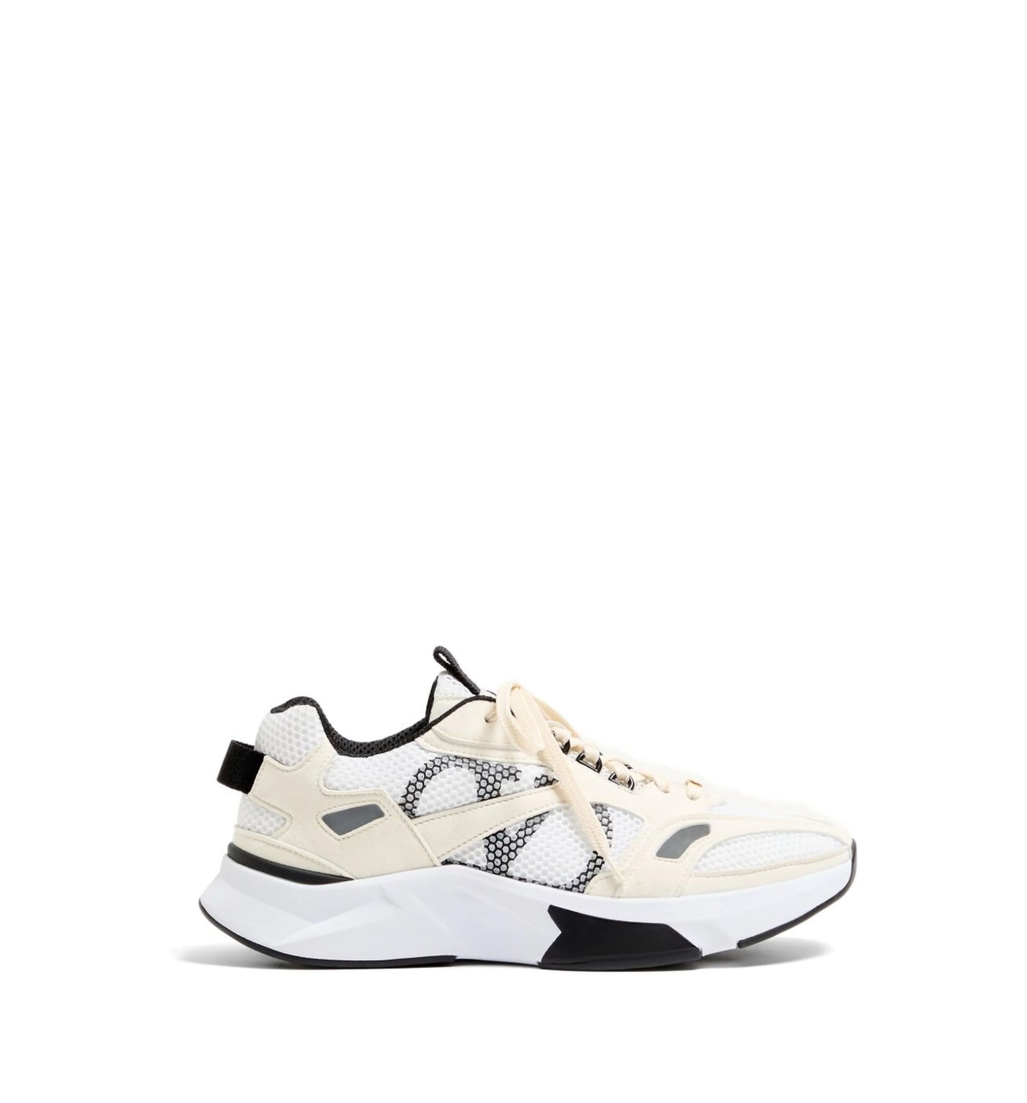 Demivee Trainer In Mesh Fabric With Suede Inserts