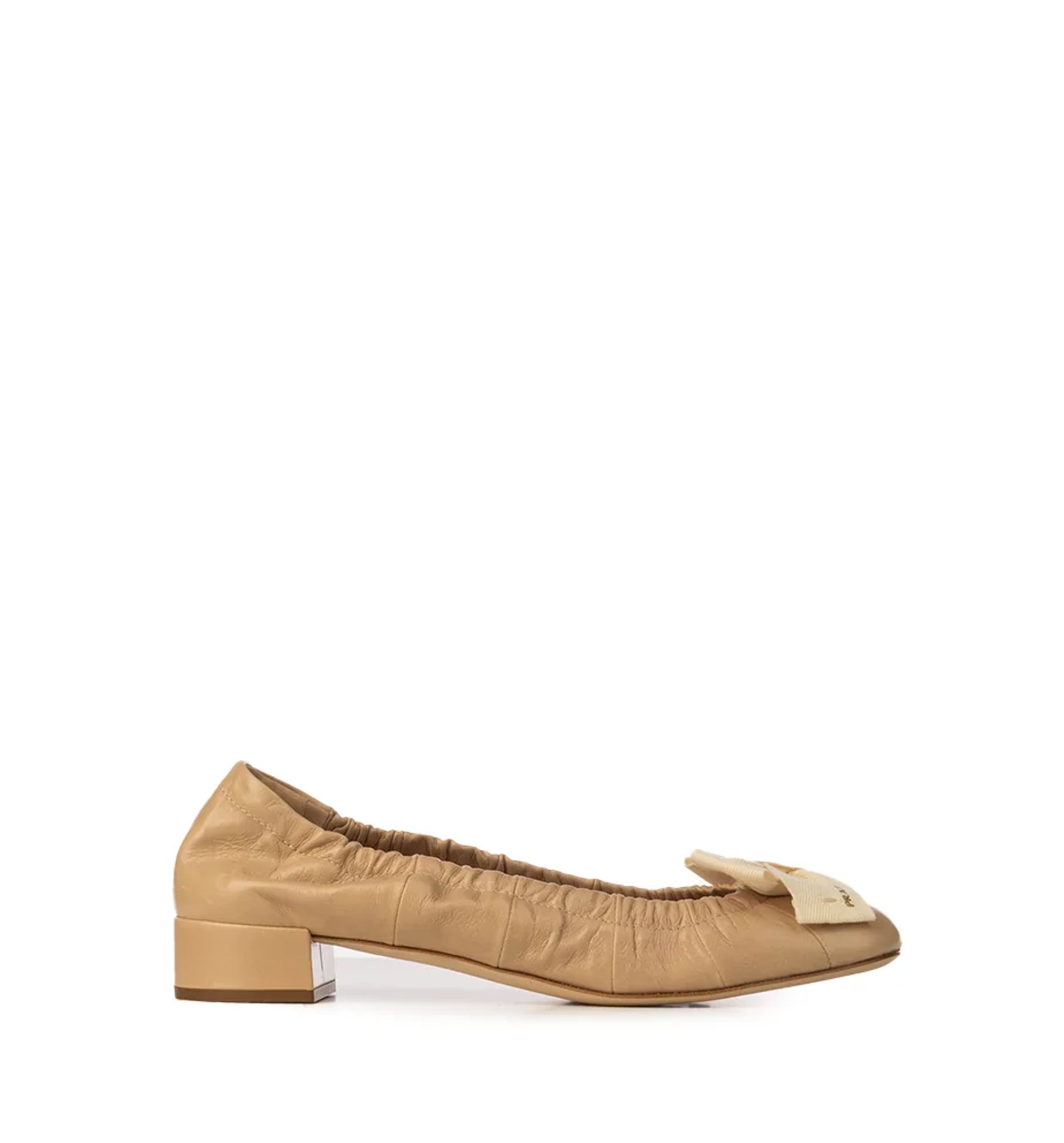 Bow-Detailed Leather Pumps