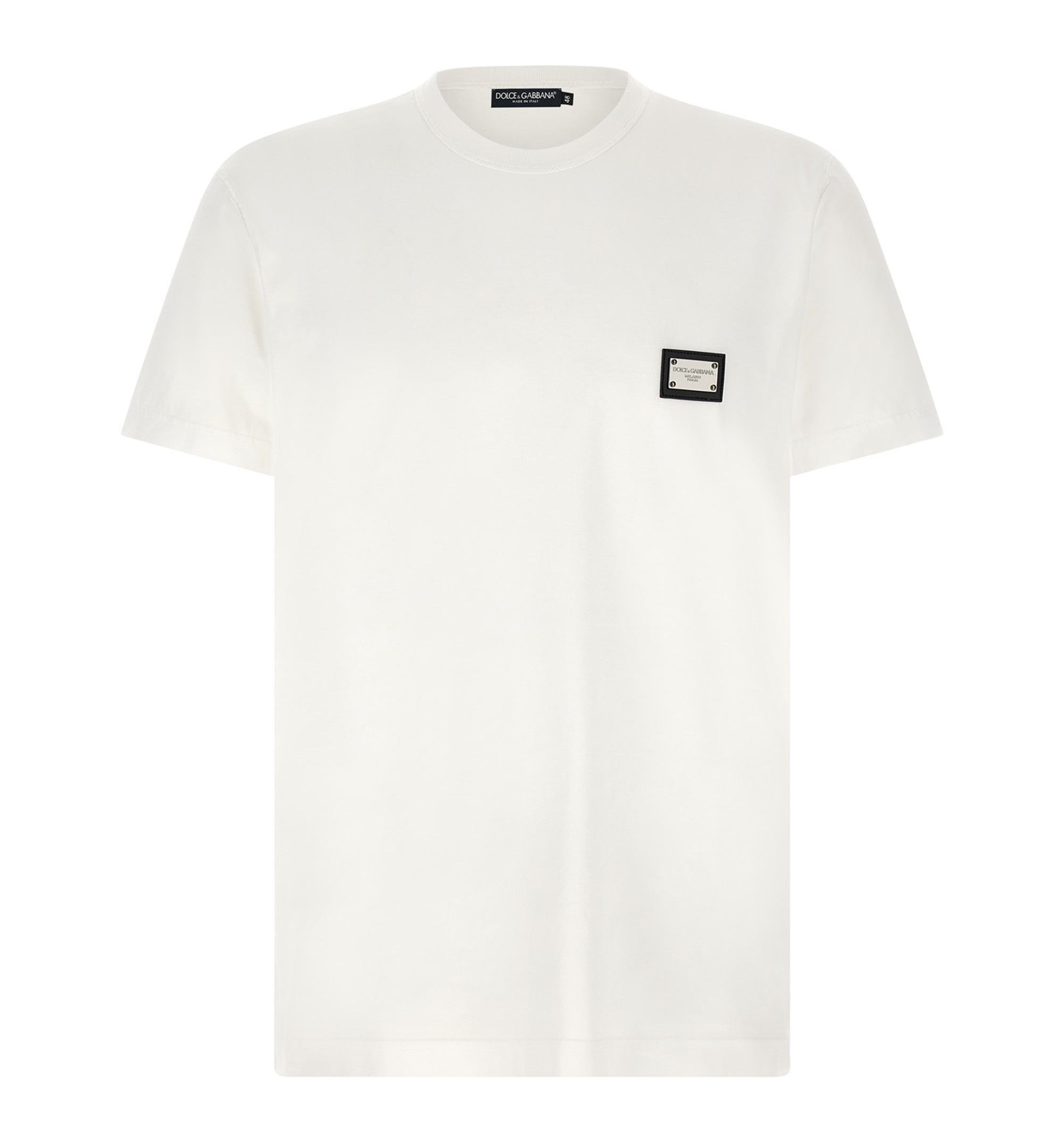 Cotton T-Shirt With Branded Tag