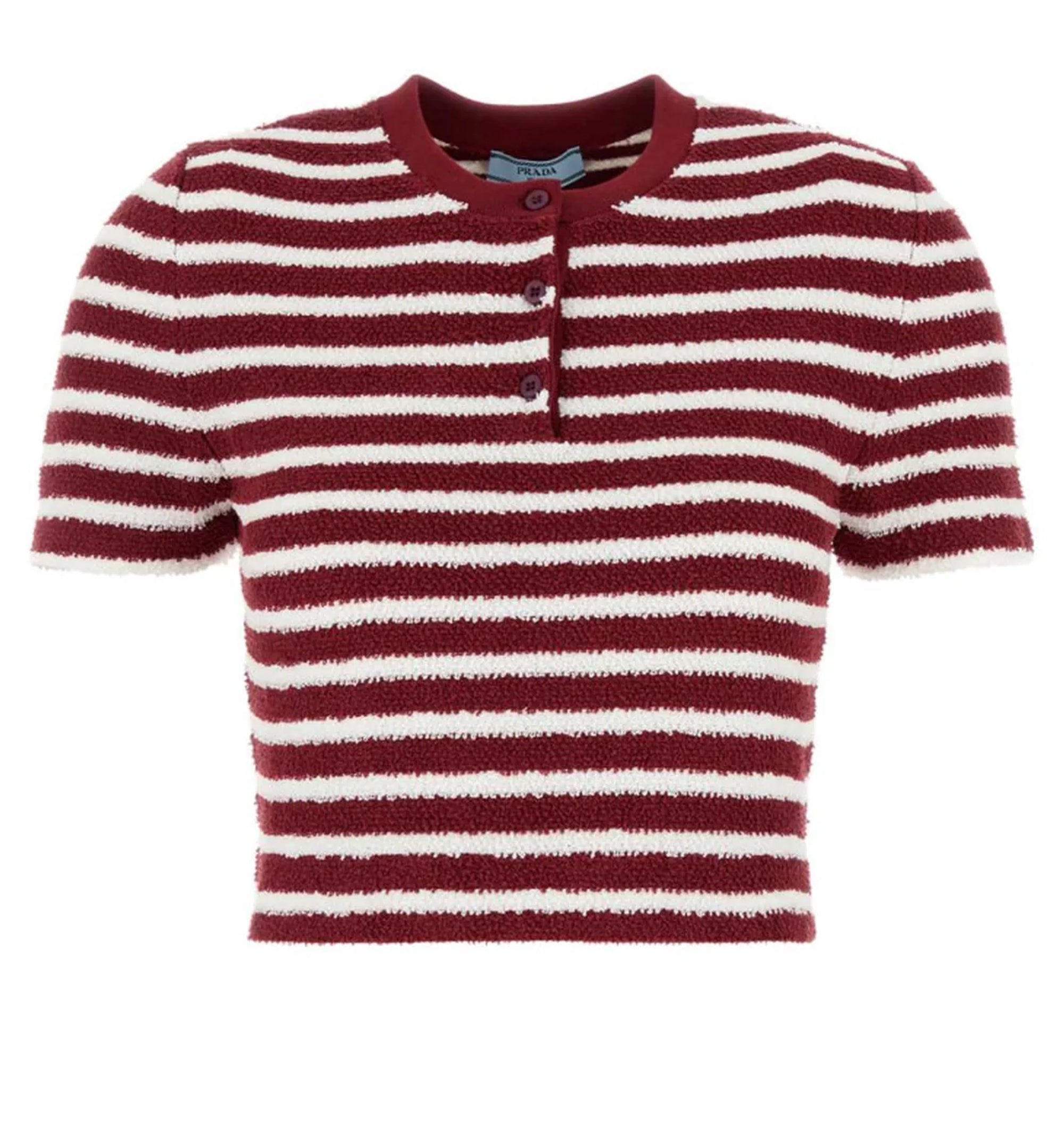 Cotton Boucle Polo Top