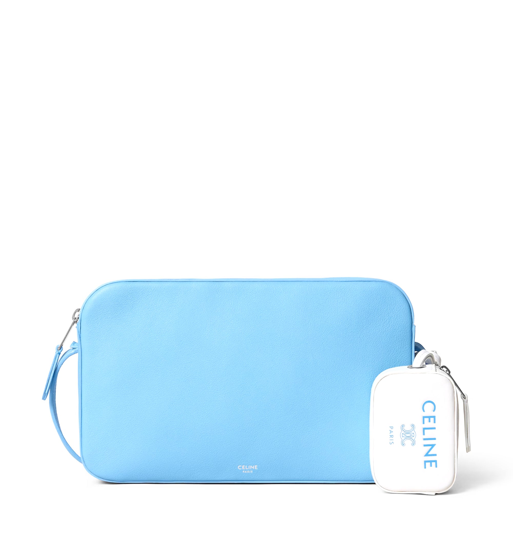 Messenger Bag With Charm In Smooth Calfskin And Lambskin