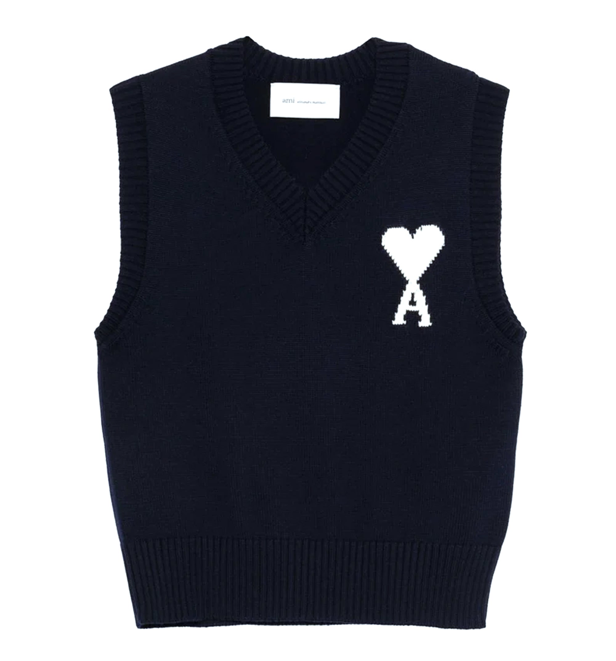 Wool And Cotton Sleeveless Ami De Coeur Sweater