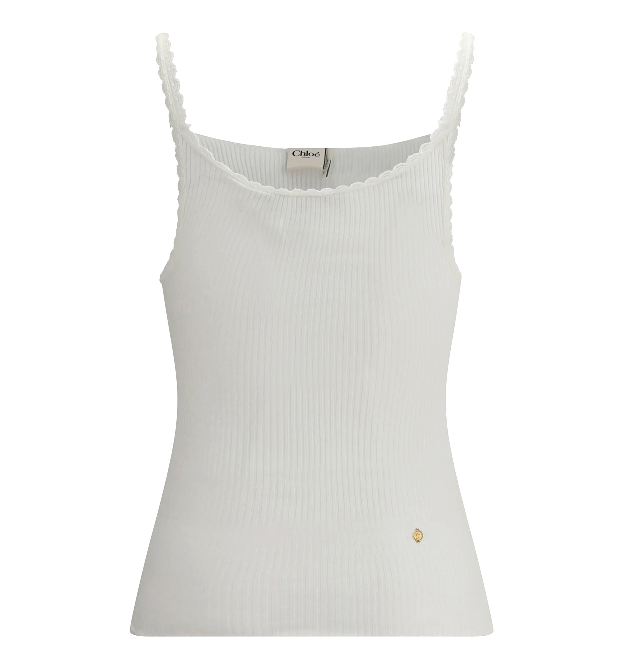 Fitted Tank Top In Cotton