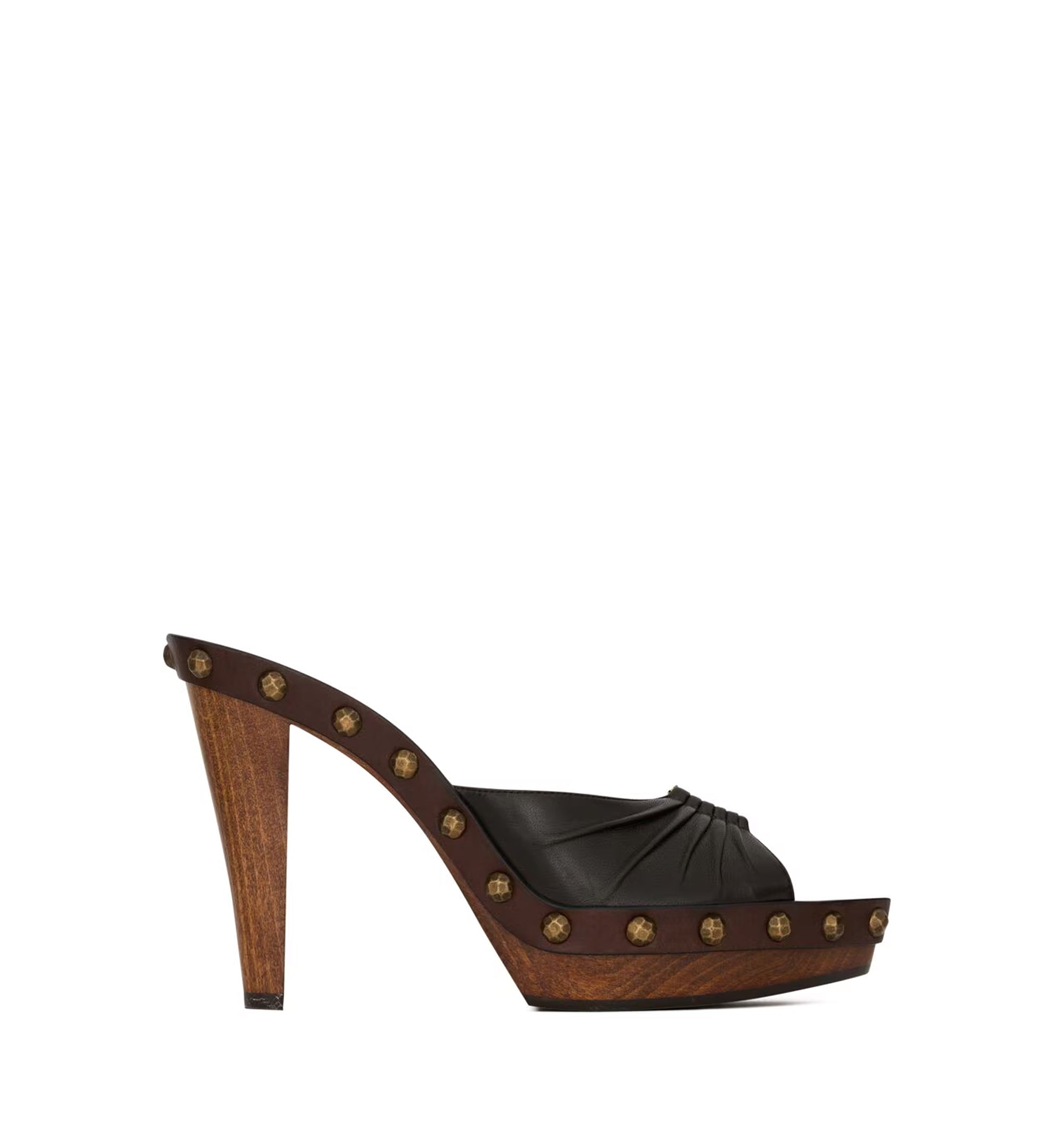 BABYLONE clogs in smooth leather