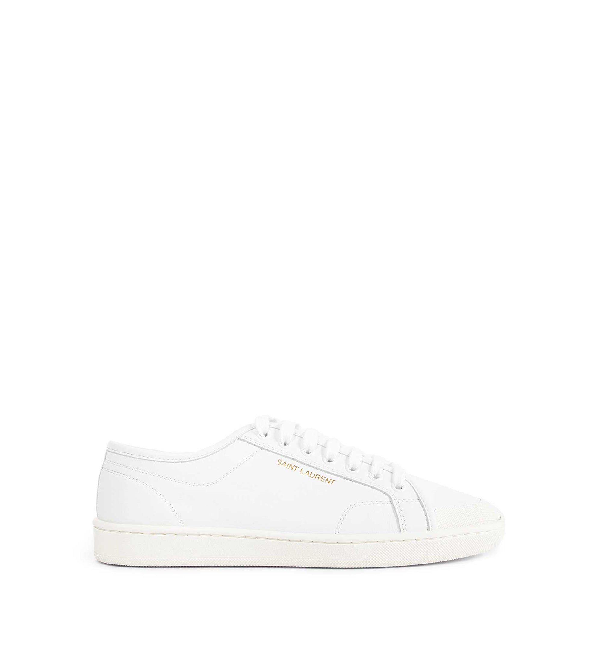 Gym Sneakers in Smooth Leather - Optic White