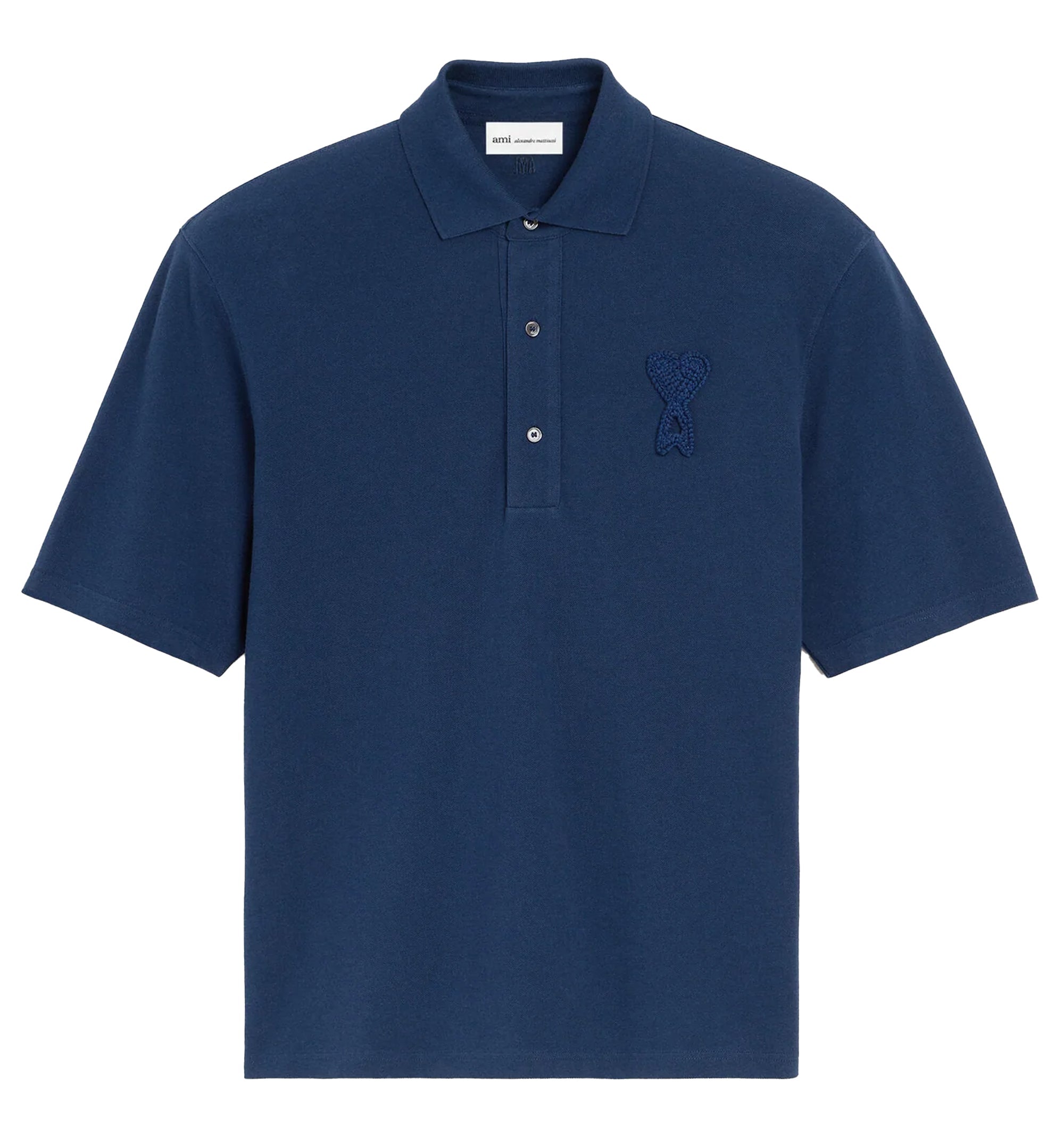 Cotton Ami De Coeur Knitted Patch Polo
