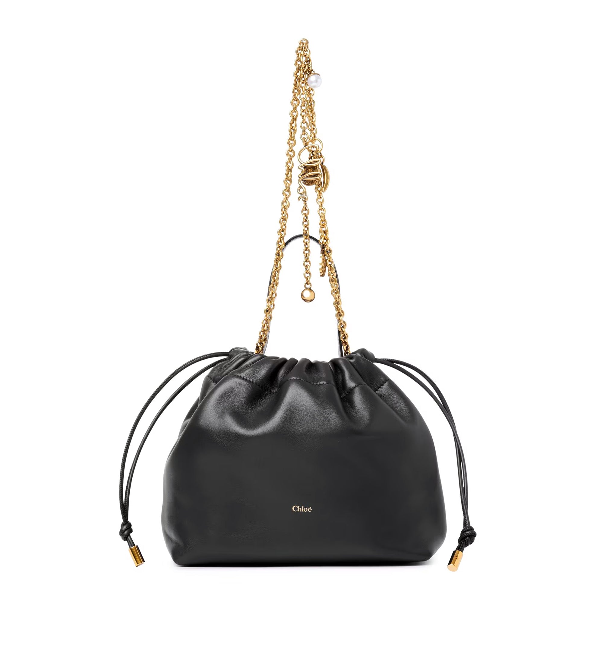 Small Chloé Icons shoulder bag with chain in soft leather
