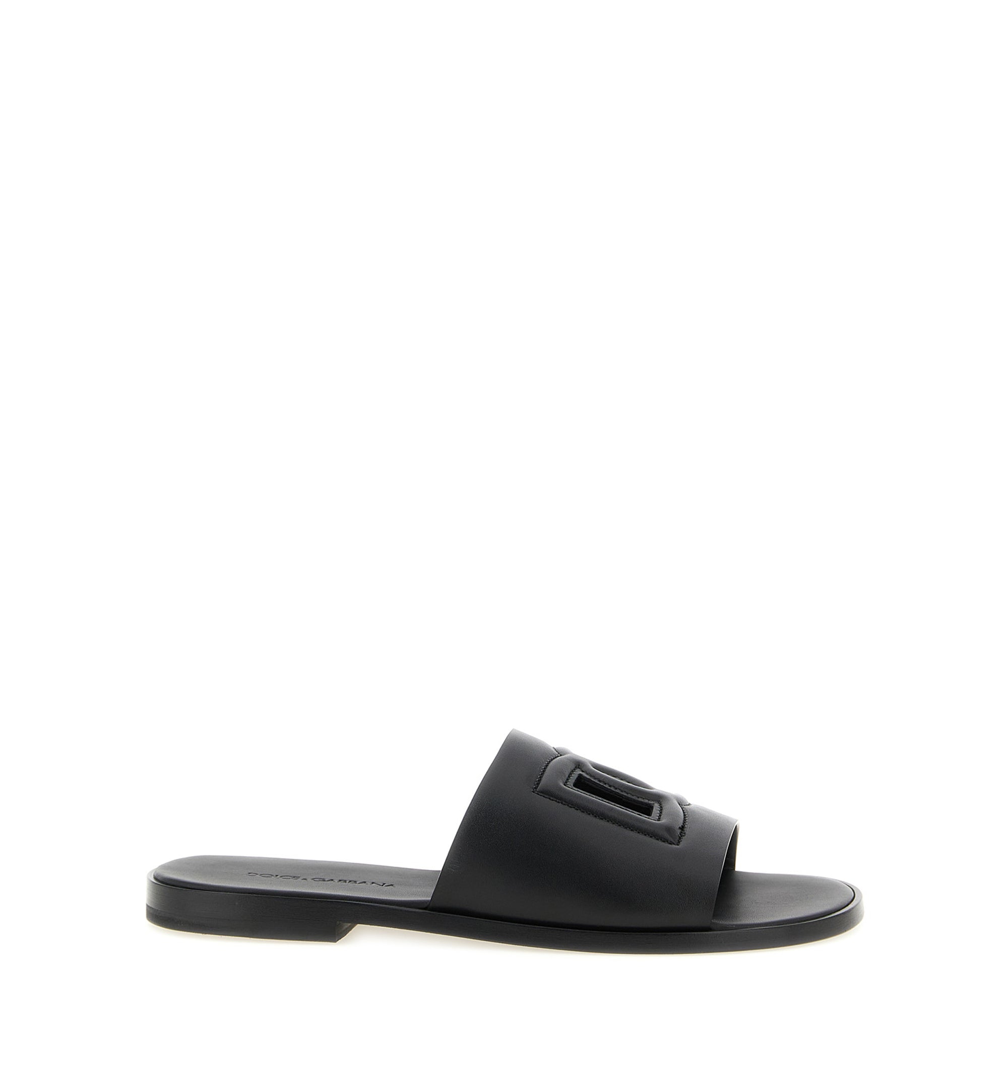 Calfskin Slides With DG Logo