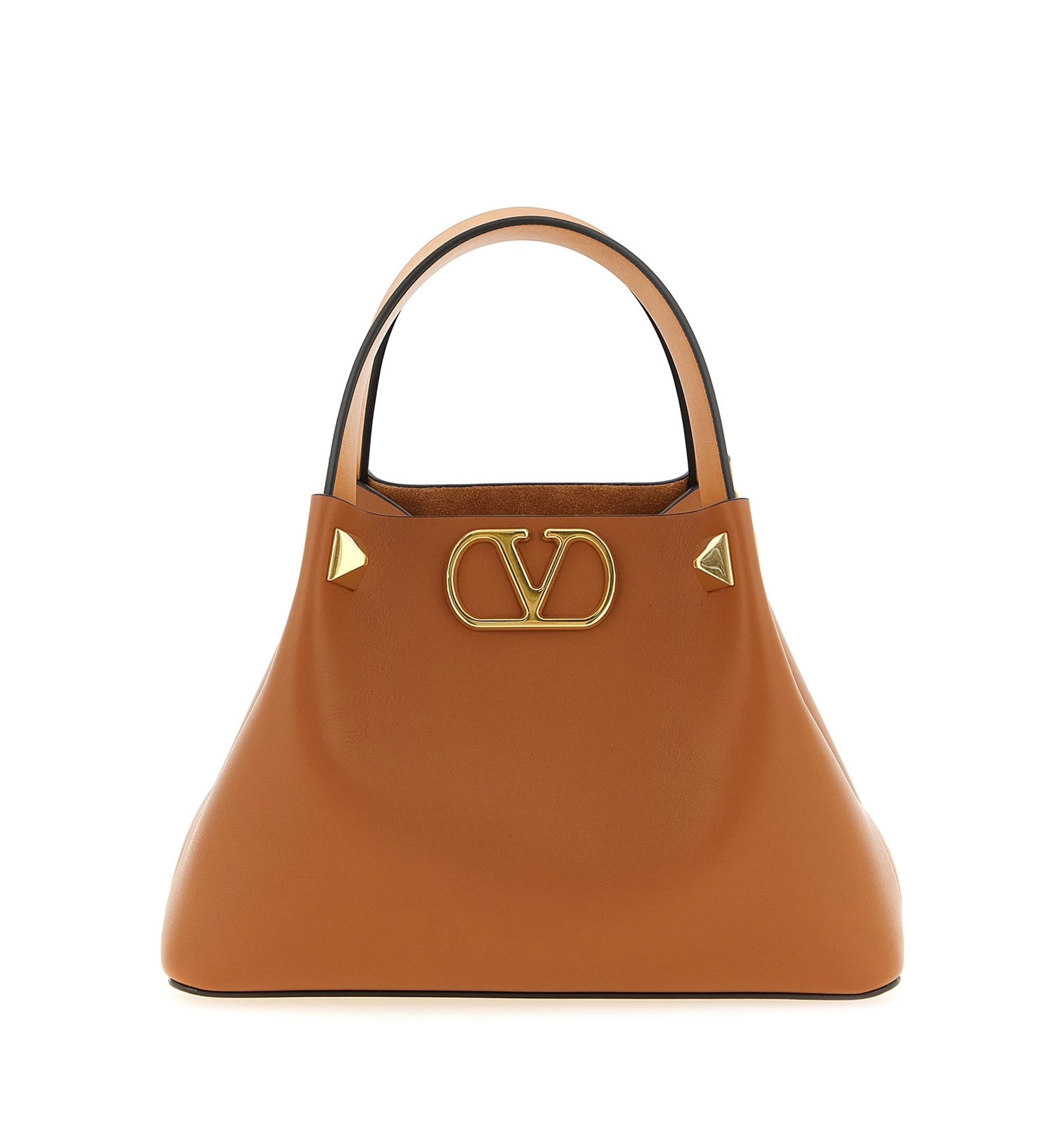 VLogo Signature Small Leather Tote Bag