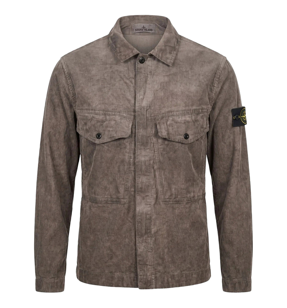Corduroy Jacket With Logo Patch