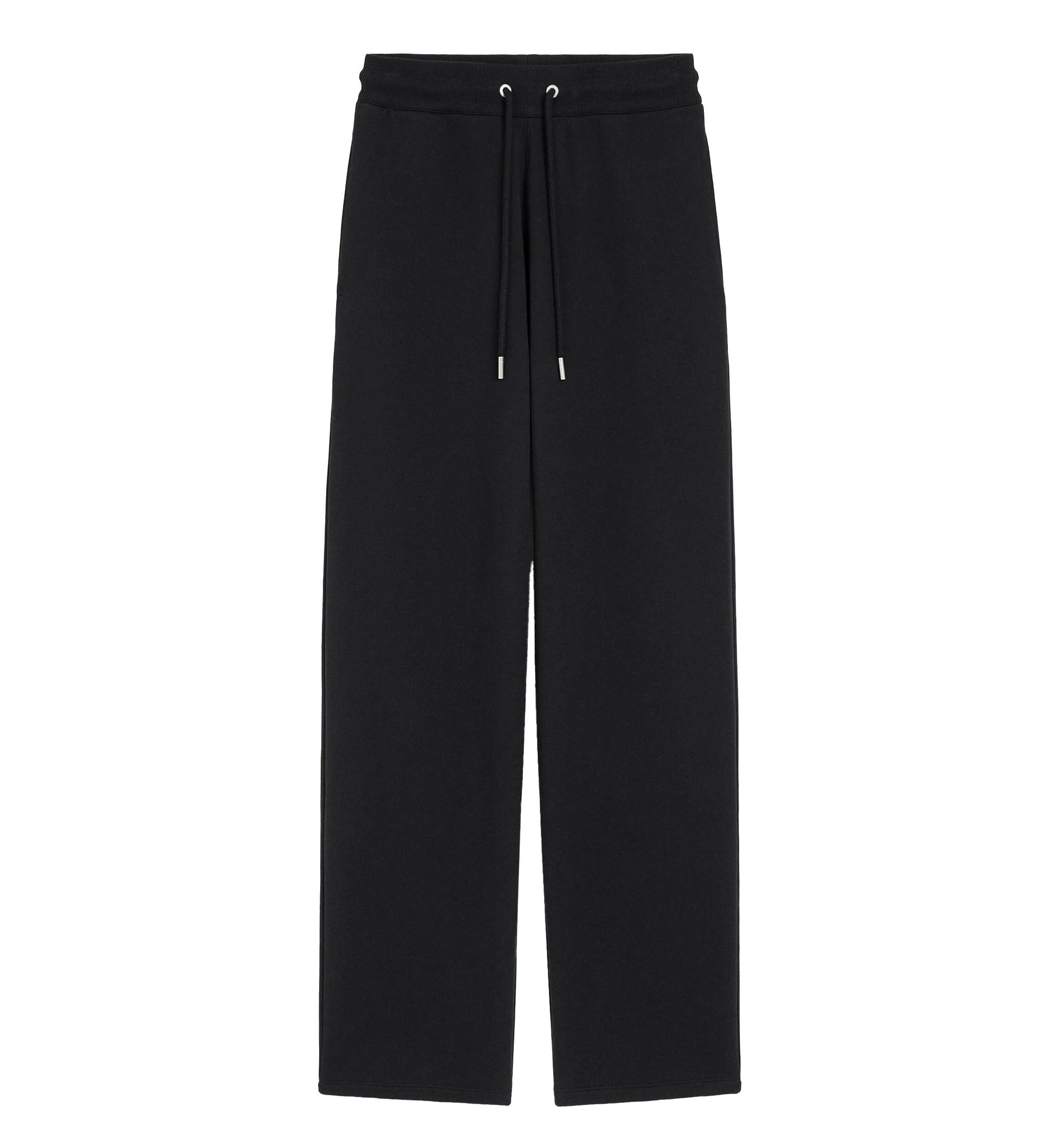Black cotton track pants with Ami de Coeur