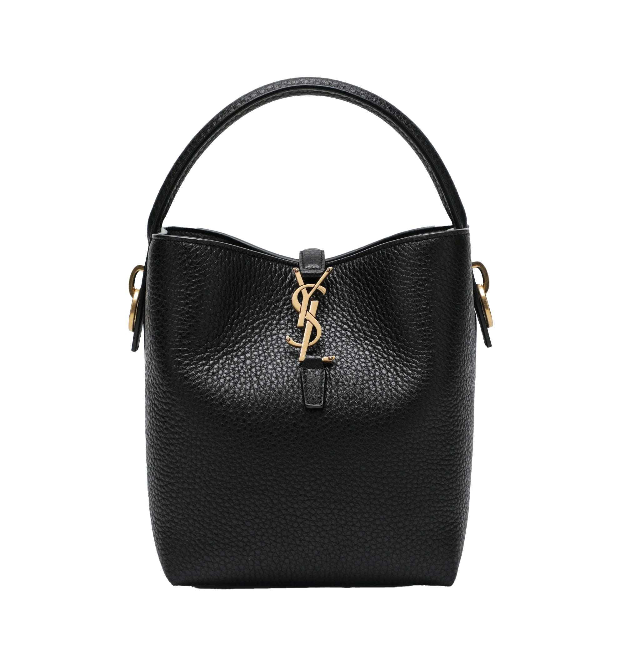 Le 37 Bucket Bag In Black Grained Leather