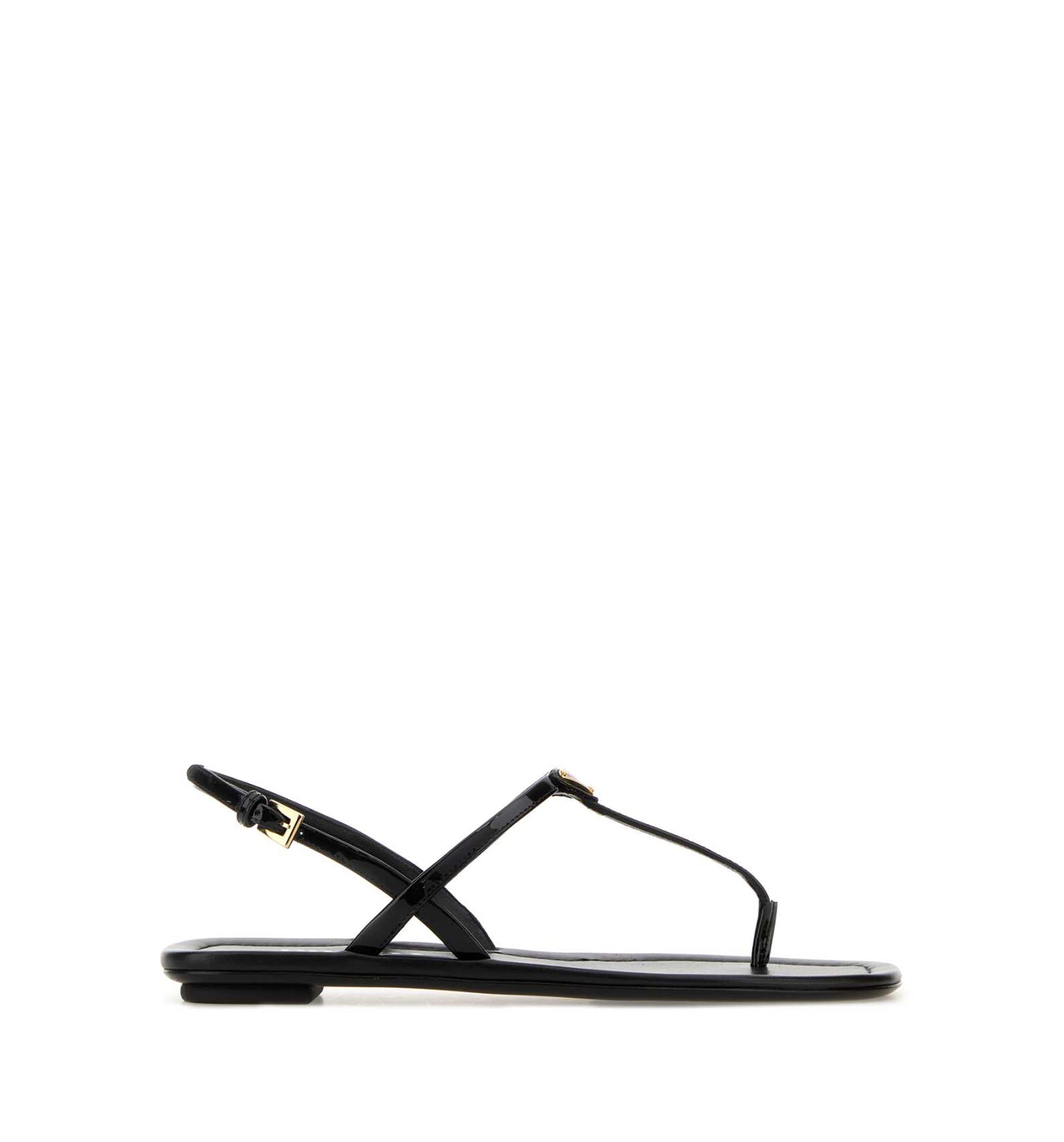 Patent Leather Thong Sandals