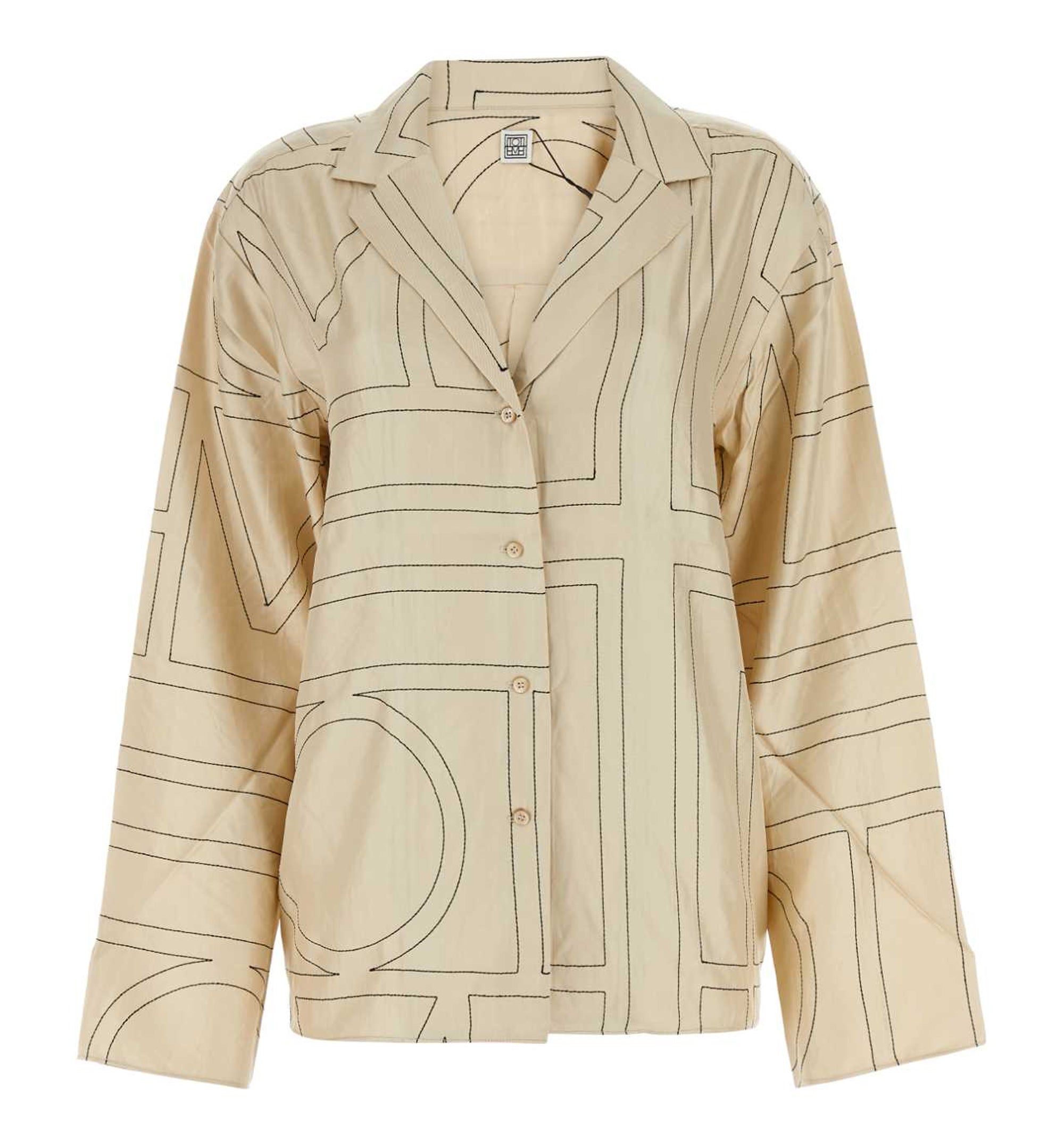 Monogram Silk PJ Top