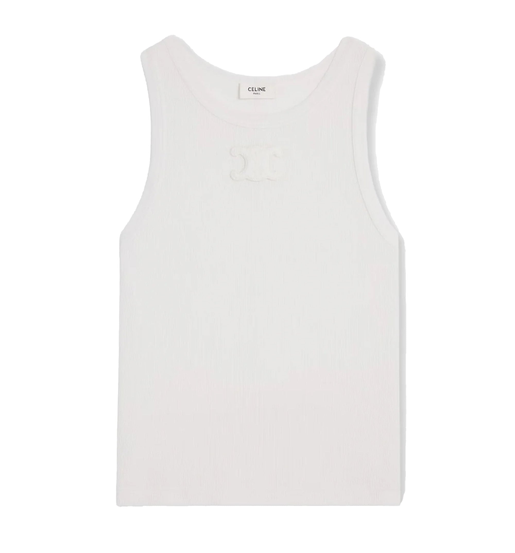 Triomphe Ribbed Cotton Tank Top