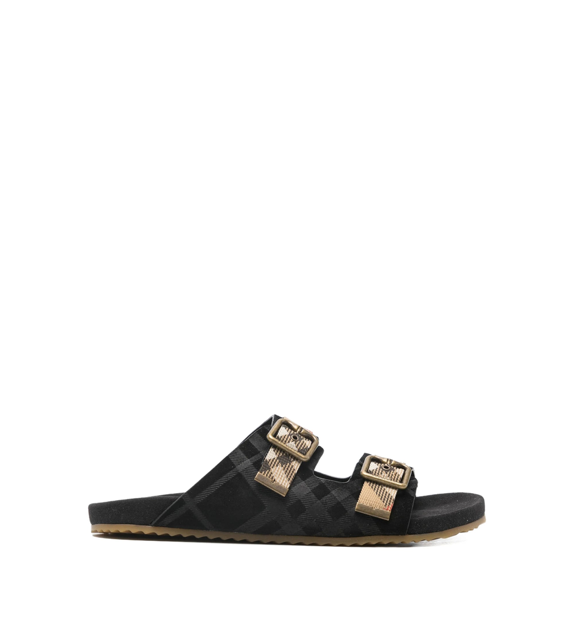 Check Suede Urchin Sandals