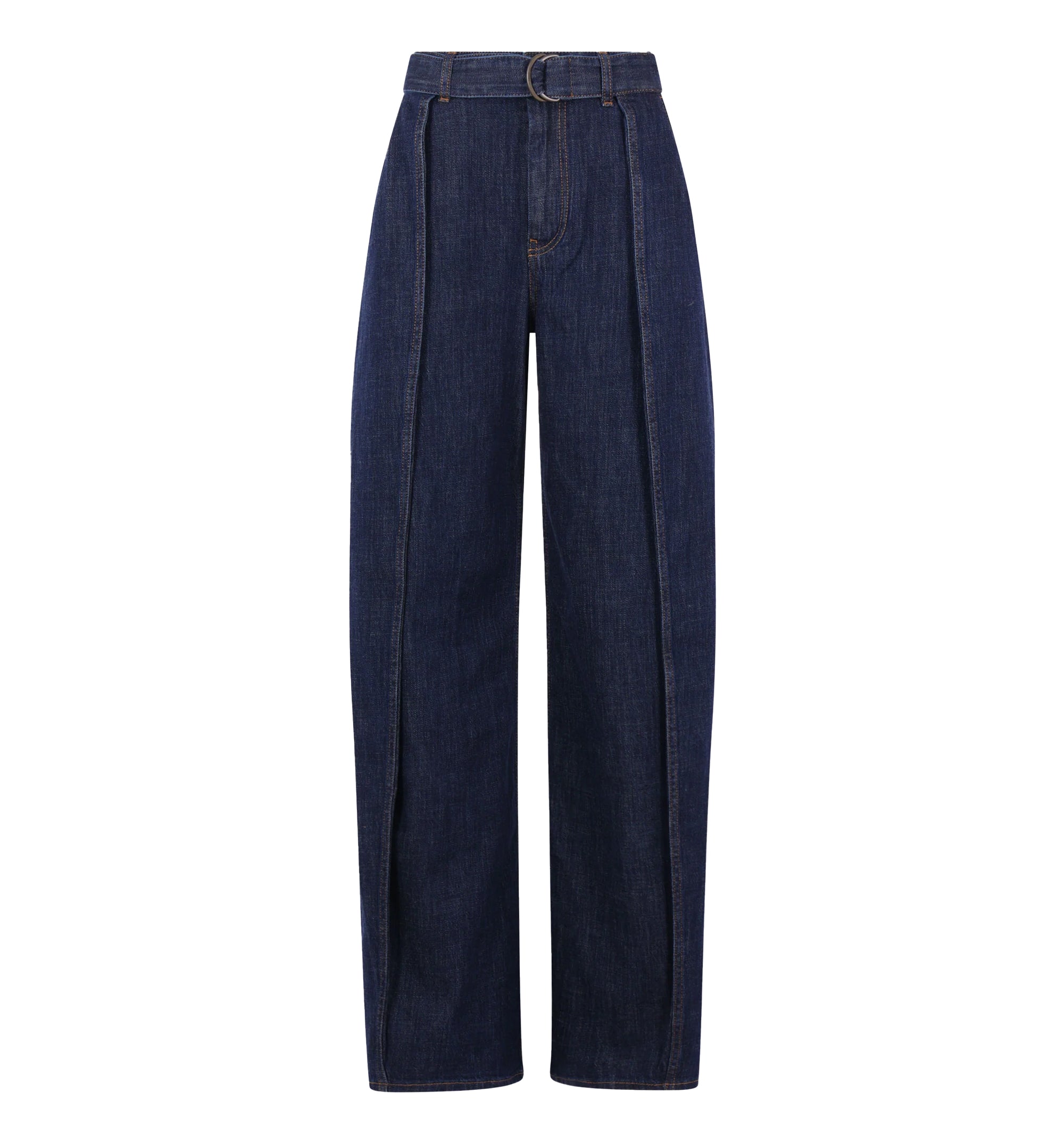 Belted Jeans In Denim
