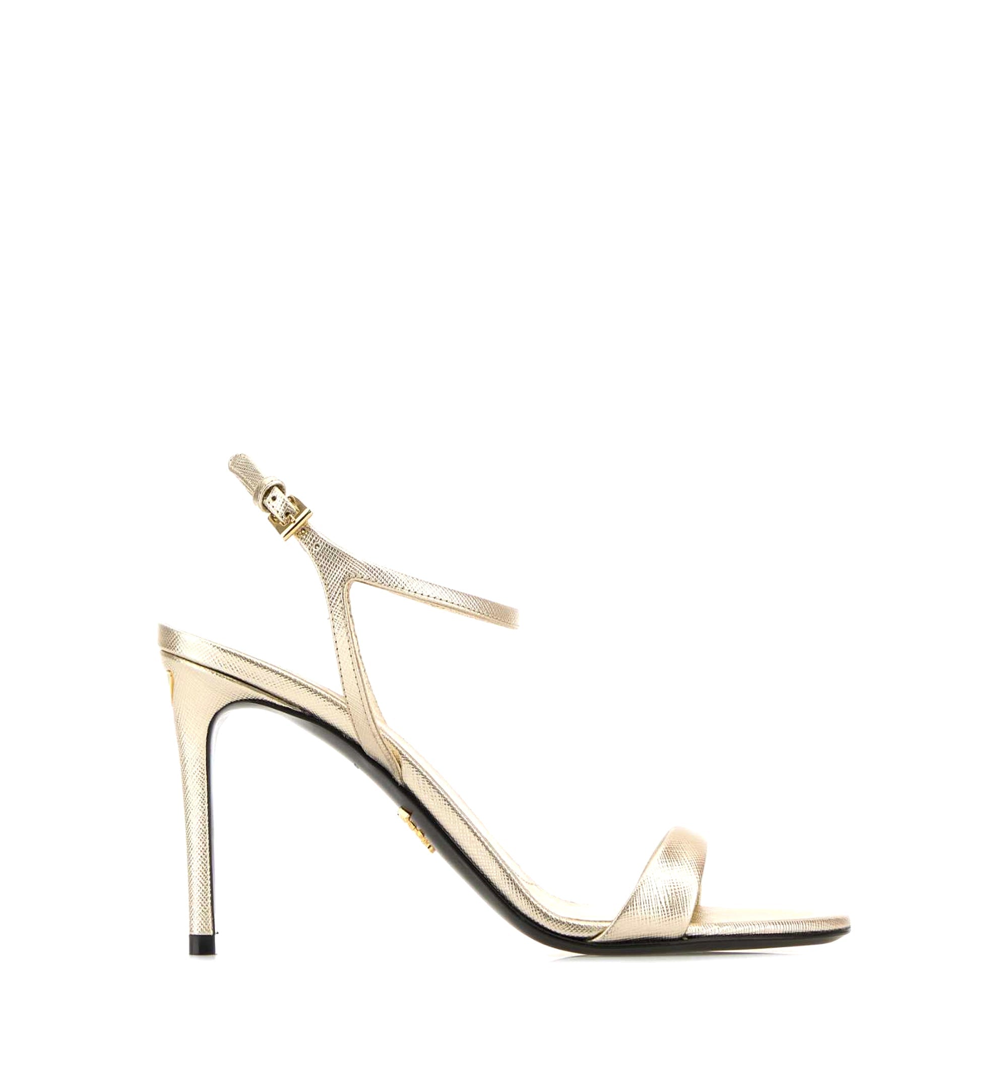 Satin Sandals With Crystal Embroidery