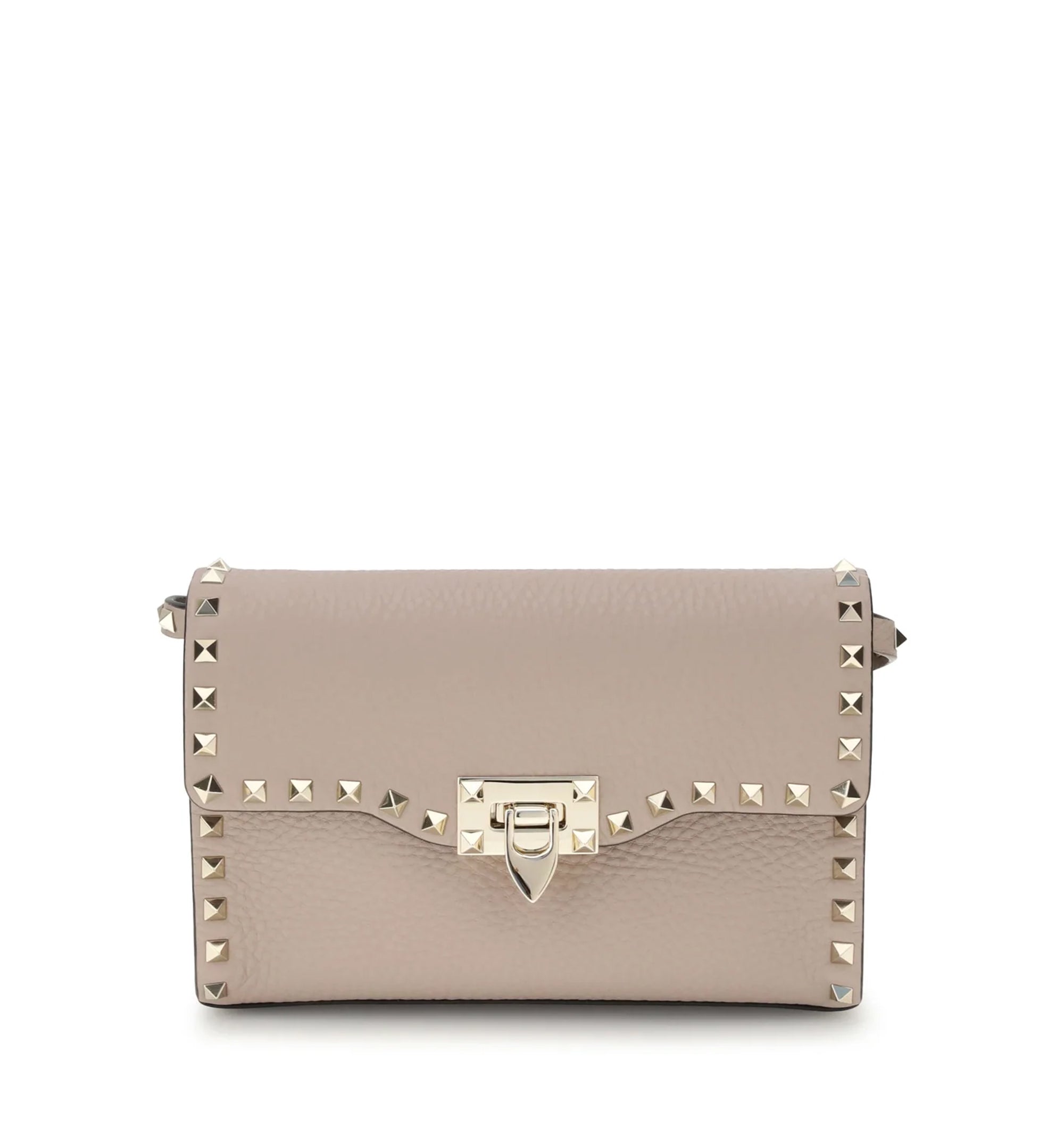 Small Rockstud Grainy Calfskin Crossbody Bag