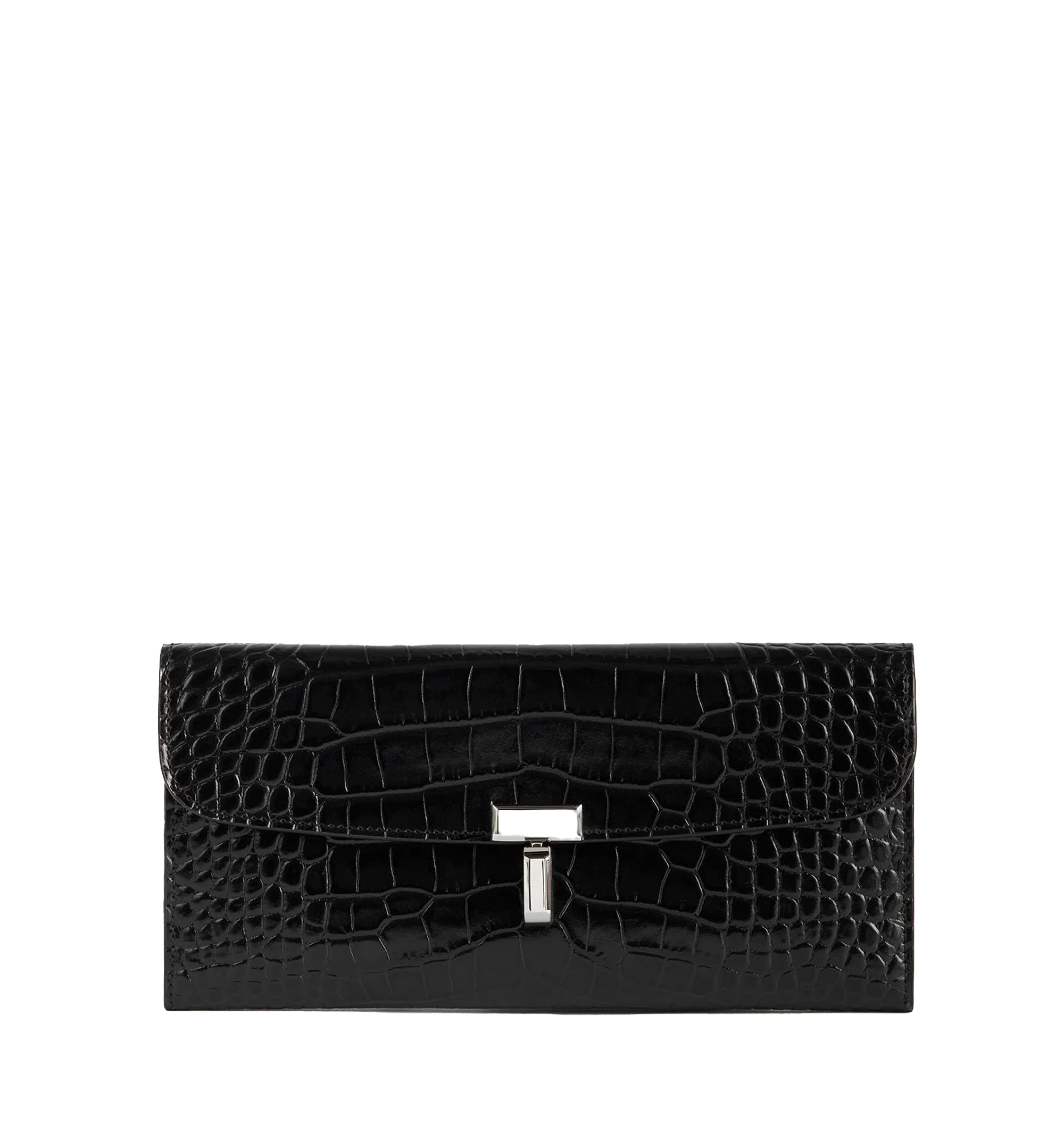 T-Lock Croco-Embossed Wallet