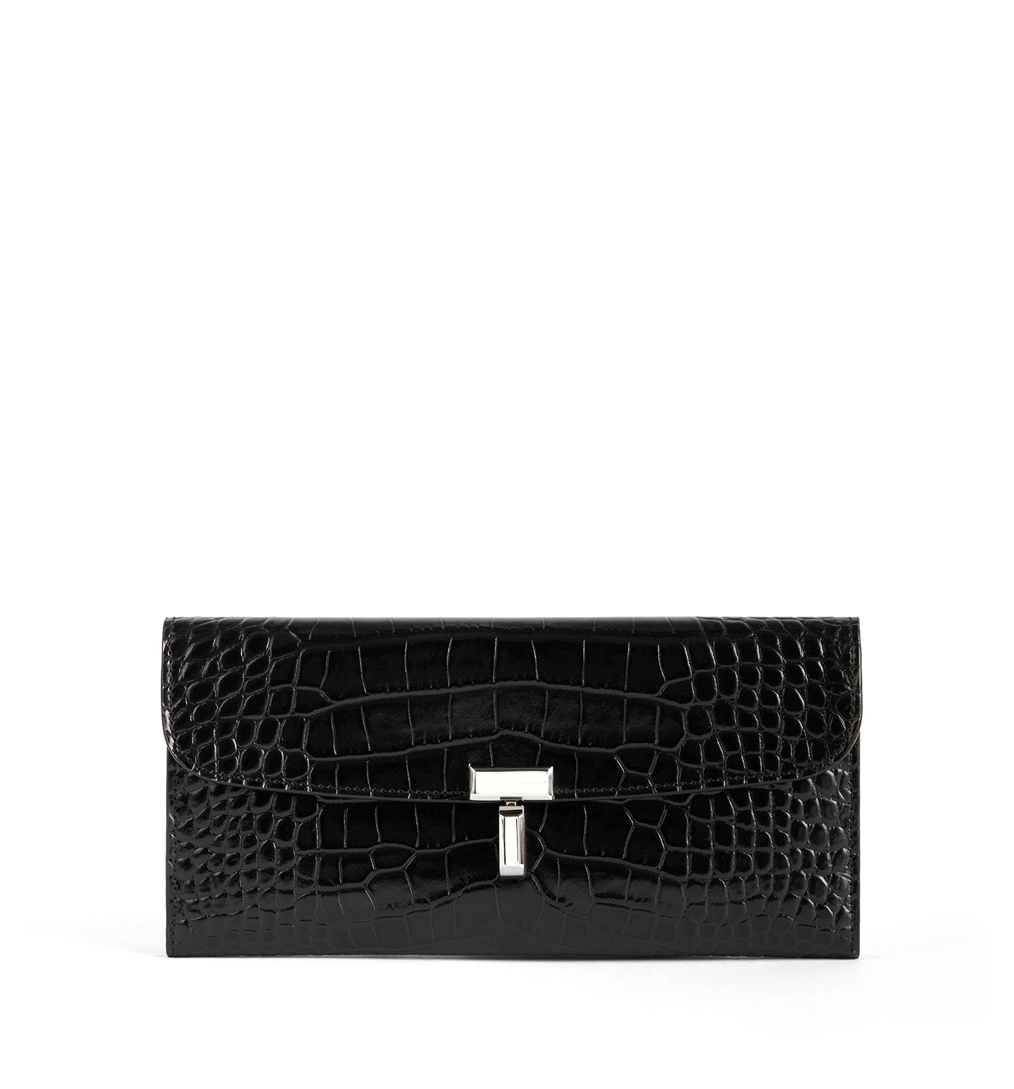 T-Lock Croco-Embossed Wallet