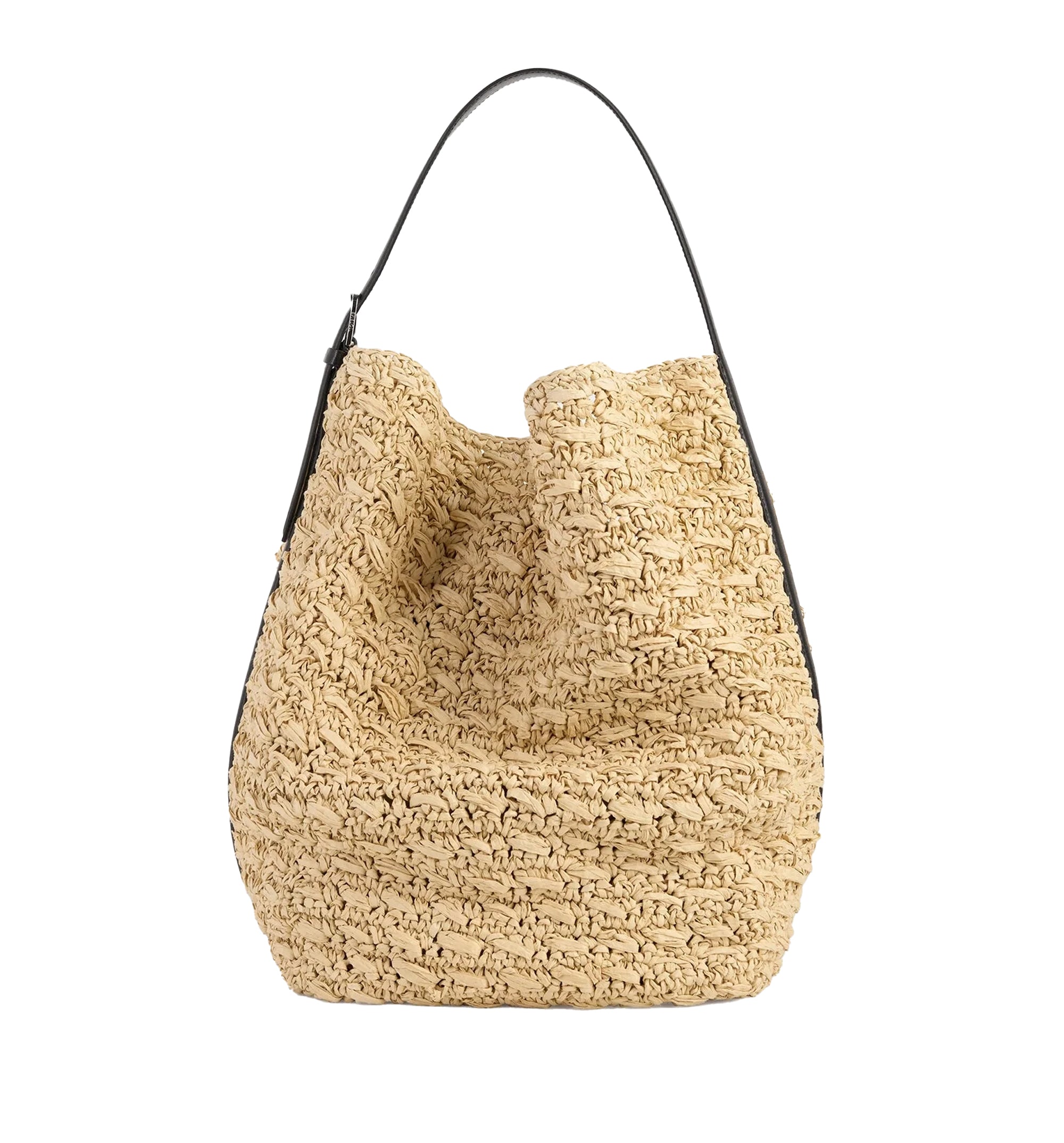 Belted Paper Raffia Tote