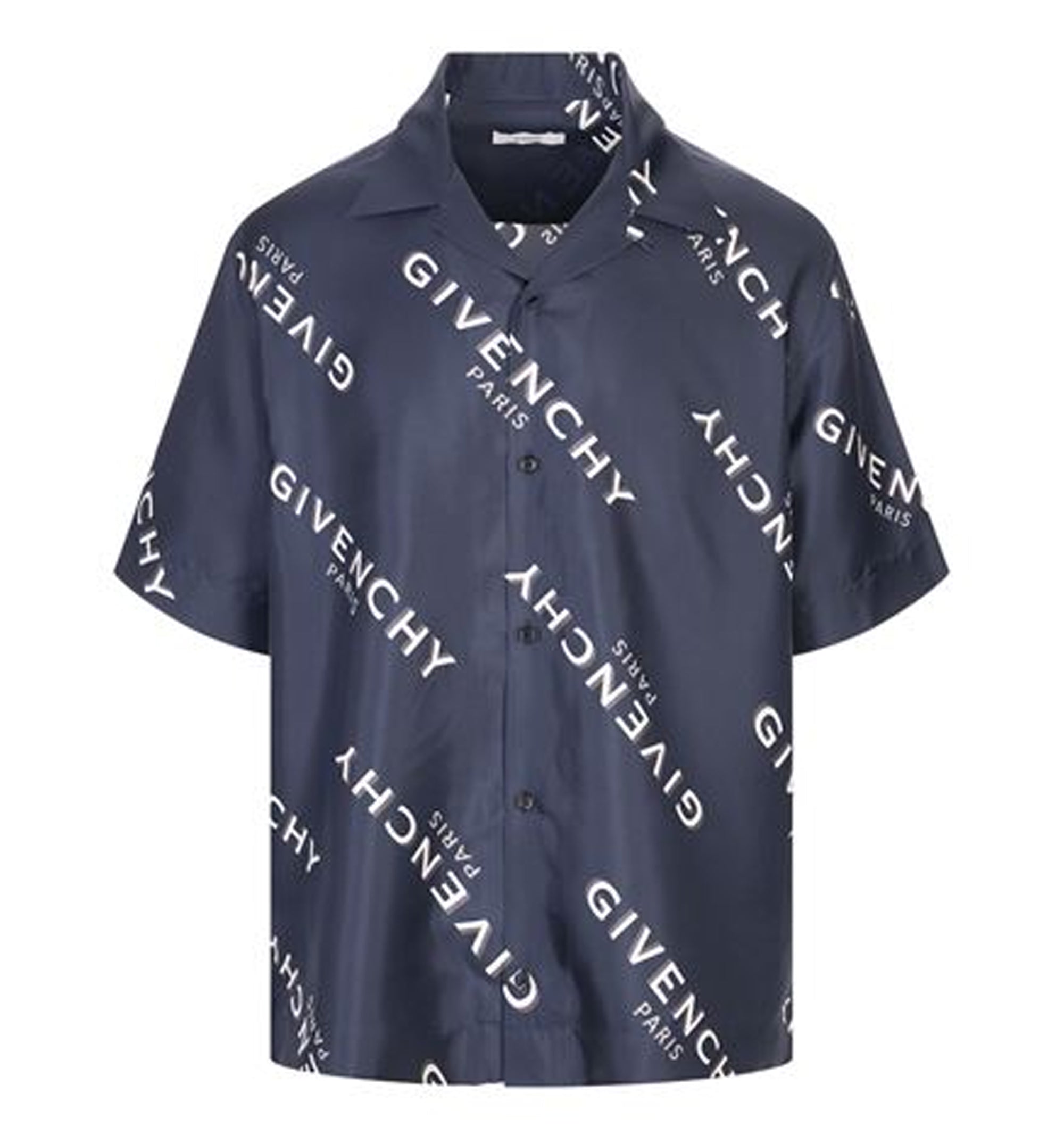 Silk Bowling Shirt With GIVENCHY Shadow Print